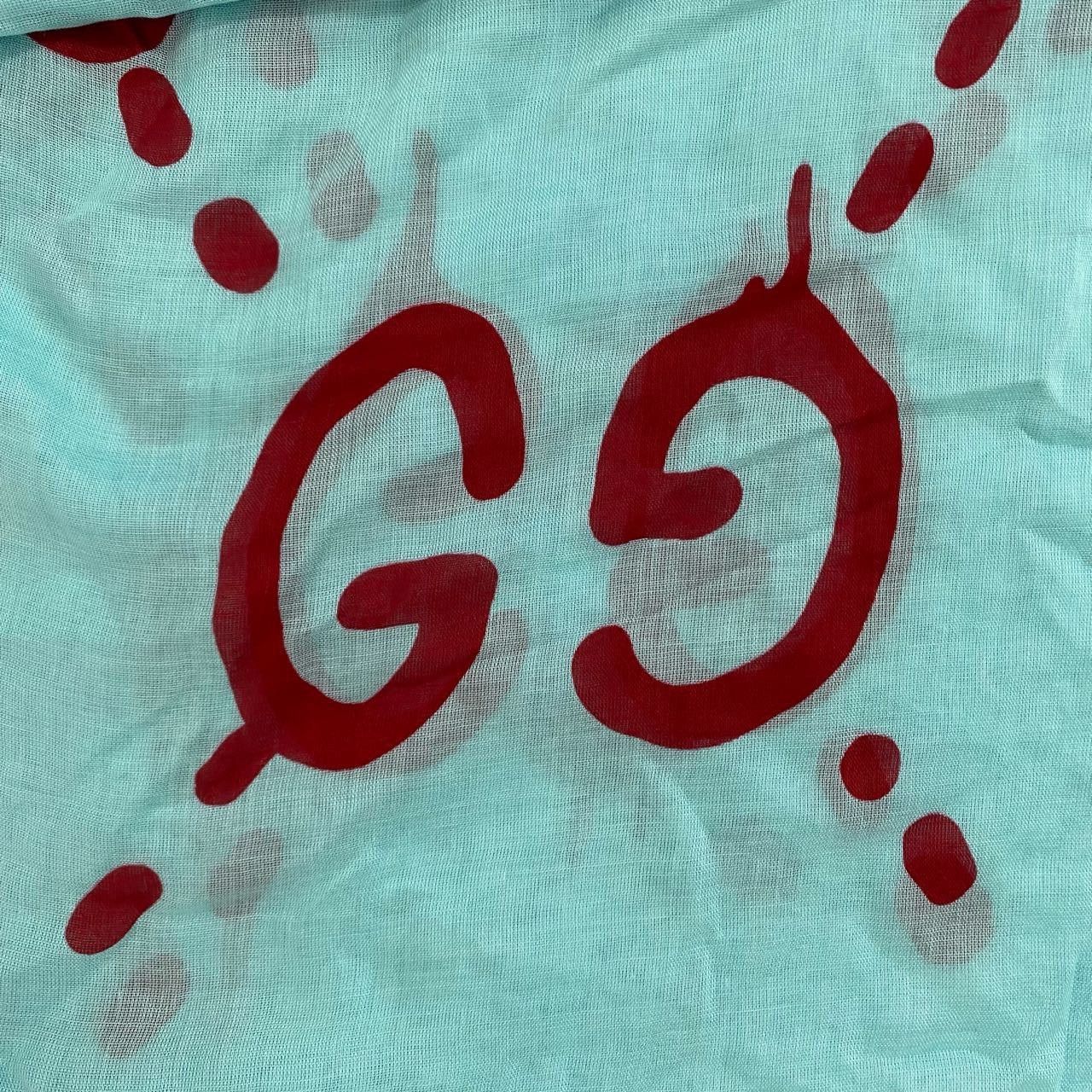 Gucci Gucci Green Graffiti Double G Scarf 2501-Nextarrow Size ONE SIZE - 2 Thumbnail