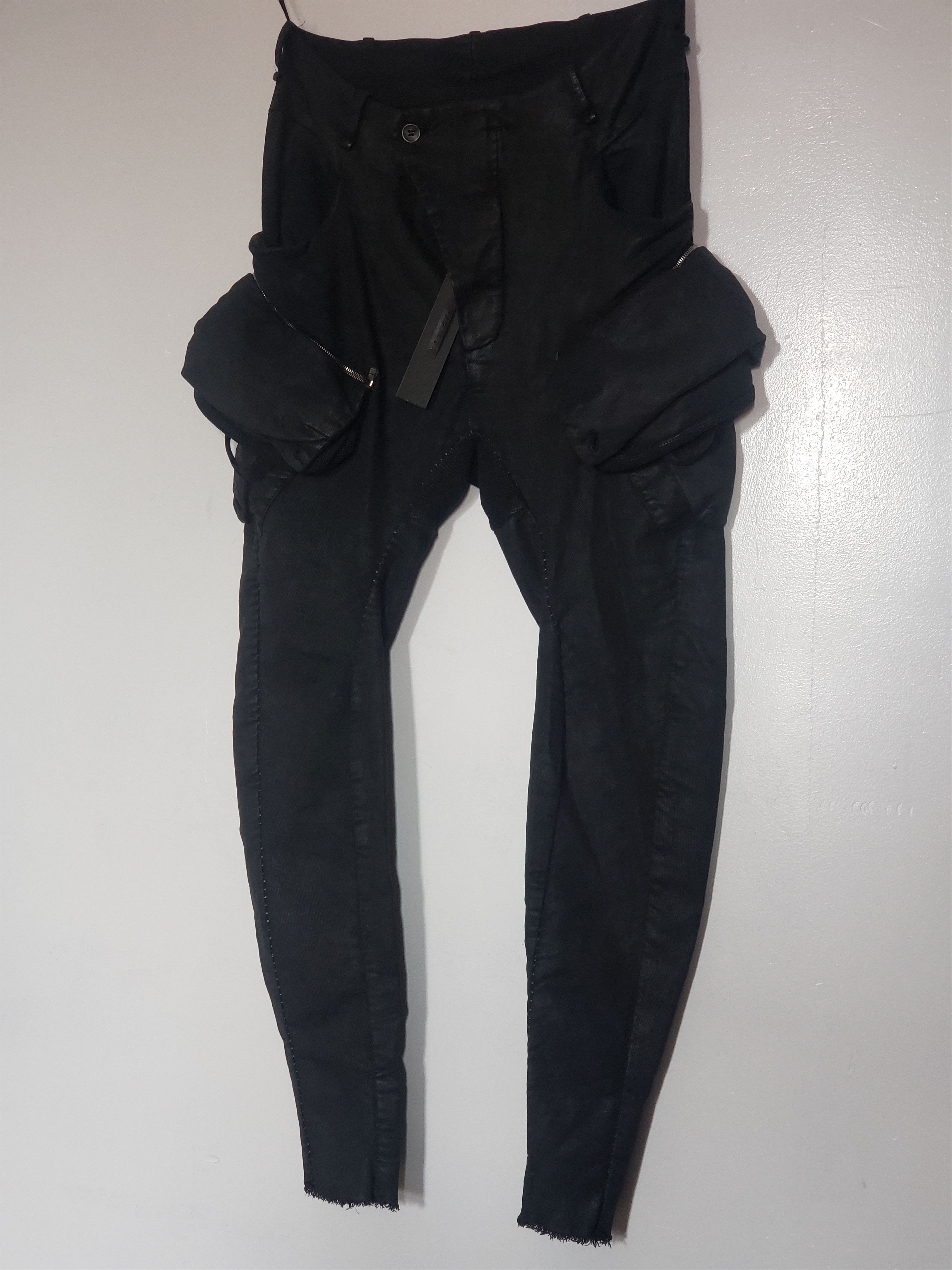 image of Masnada Waxed Pants in Black, Men's (Size 32)