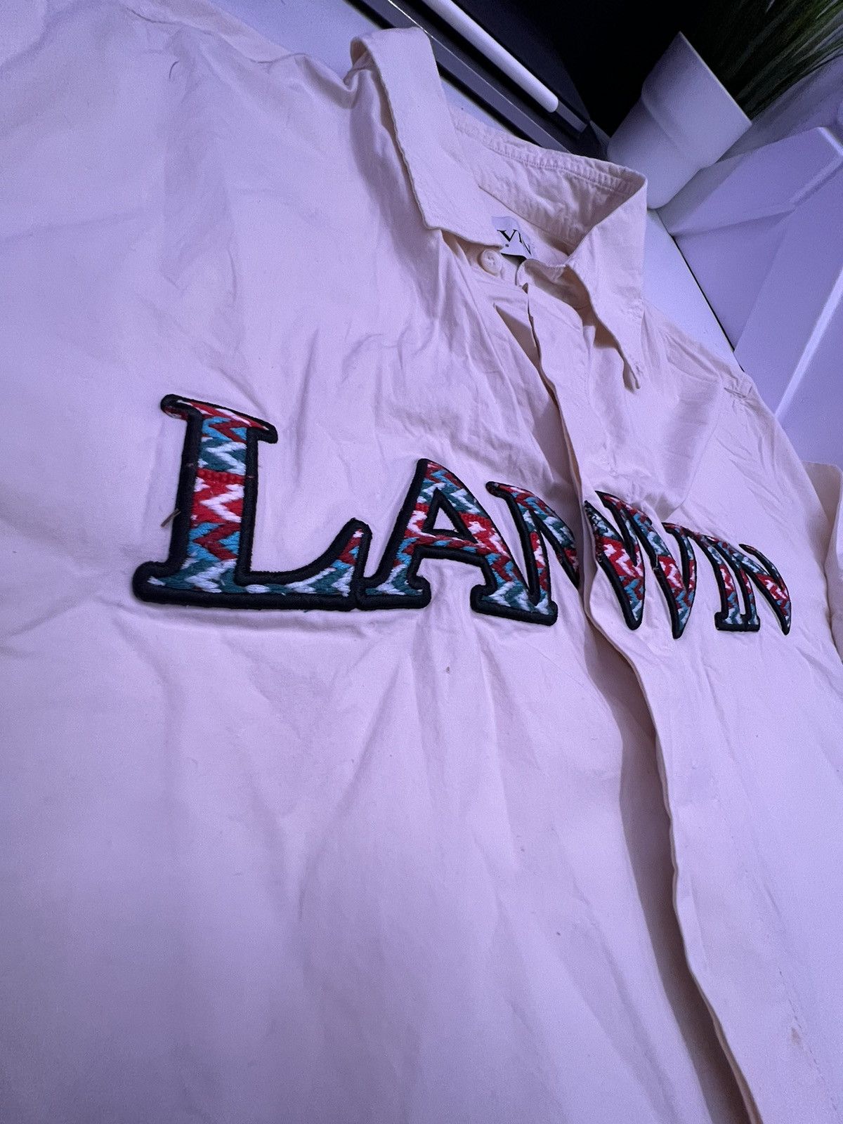 Lanvin Lanvin Embroidered Logo Relaxed-Fit Shirt Size US S / EU 44-46 / 1 - 3 Thumbnail
