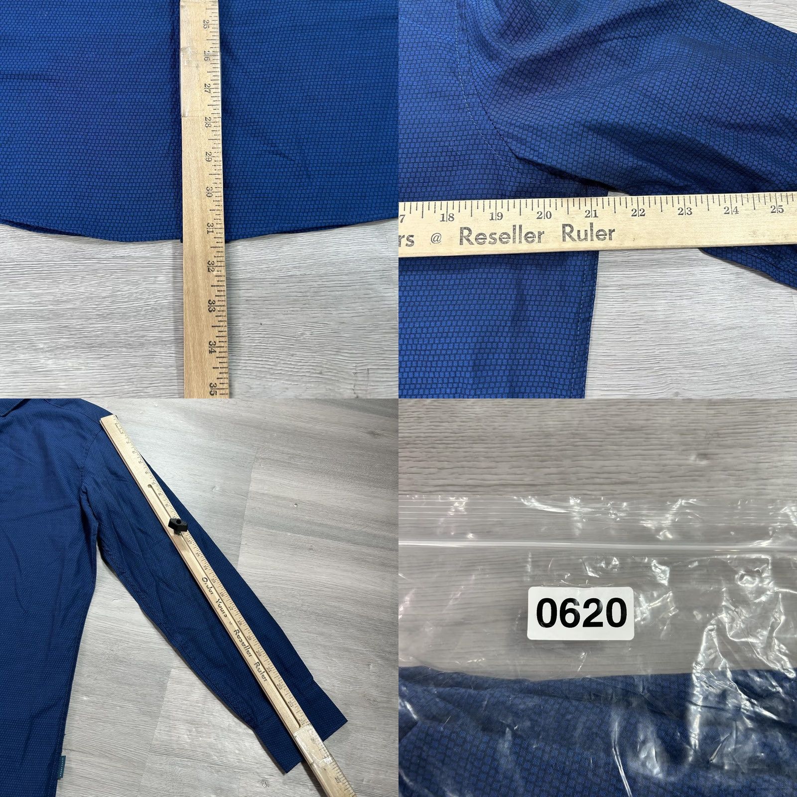 Perry Ellis Perry Ellis Shirt Mens Medium Blue Geometric Long Sleeve Button-Up Slim Fit Size US M / EU 48-50 / 2 - 8 Thumbnail