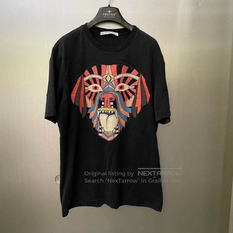 Givenchy Givenchy Zhang Baiqi's T-Shirt, Black Cool Dog Head Patter Size US M / EU 48-50 / 2 - 1 Thumbnail