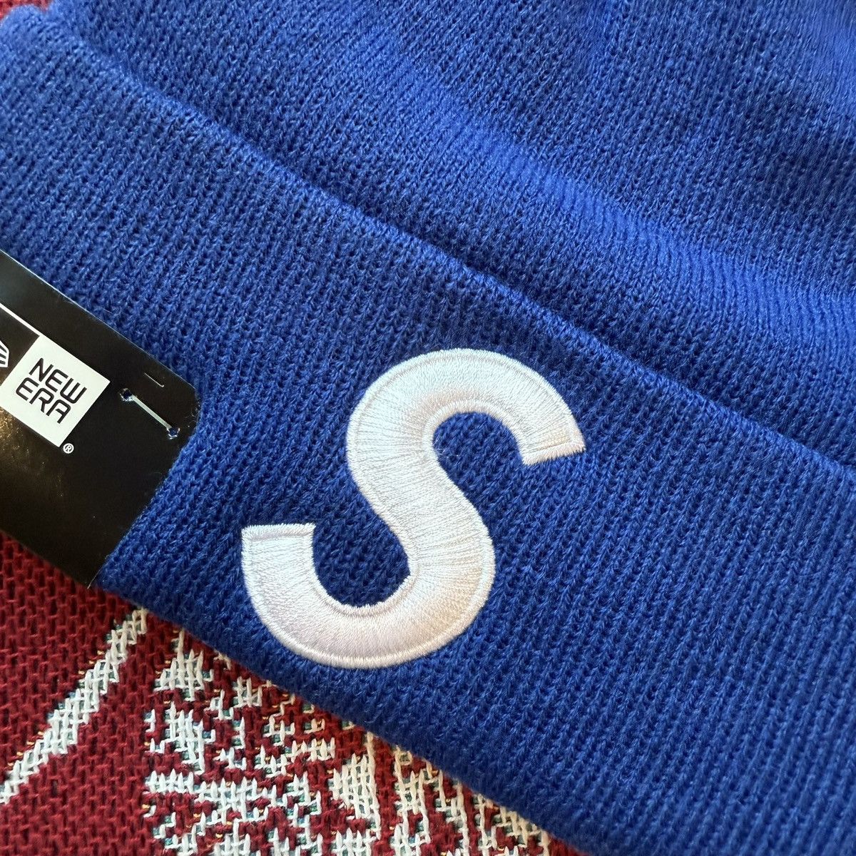 New Era × Supreme FW17 Supreme x New Era S logo Beanie Royal Blue Box Logo Size ONE SIZE - 2 Thumbnail