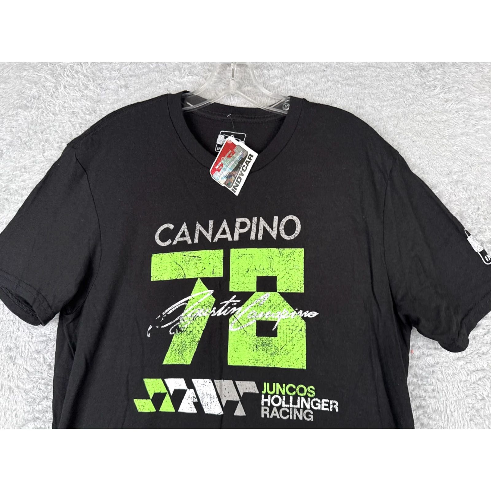 Gustin Indycar Shirt Men Adult Medium Black Green #78 Agustin Canapino Indy Car Racing Legends Global Merchandise T-Shirt Size US M / EU 48-50 / 2 - 4 Thumbnail