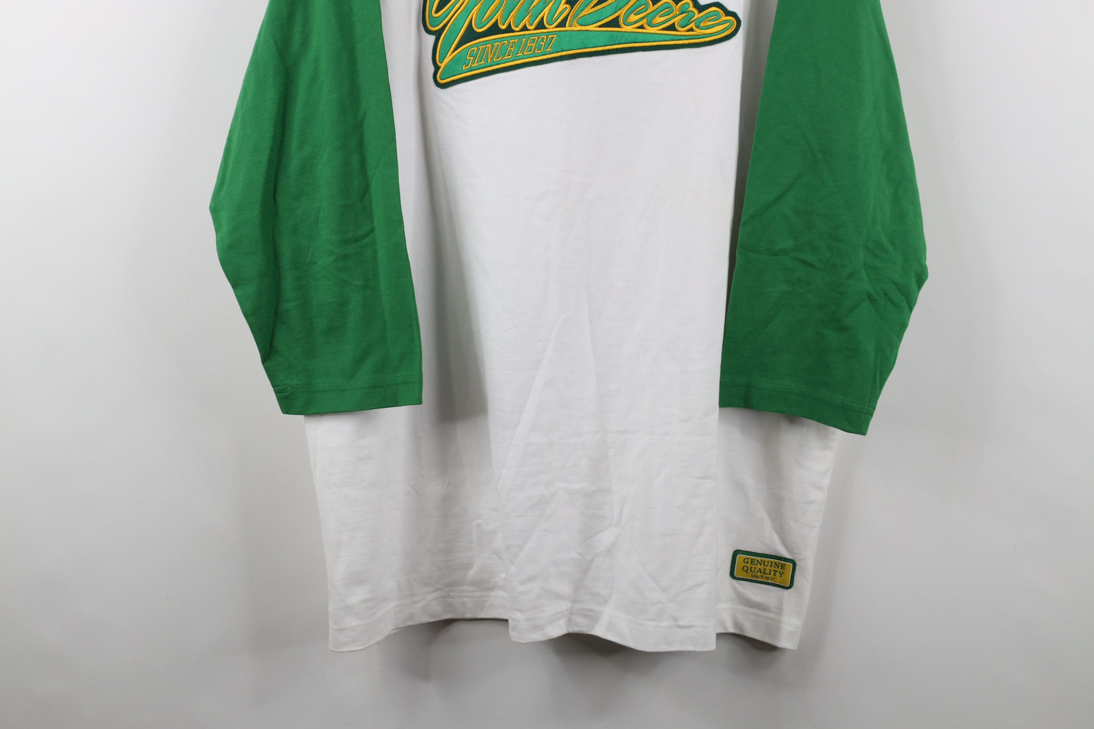 John Deere × Vintage Vintage John Deere Spell 3/4 Sleeve Raglan T-Shirt Cotton Size US XXL / EU 58 / 5 - 3 Thumbnail