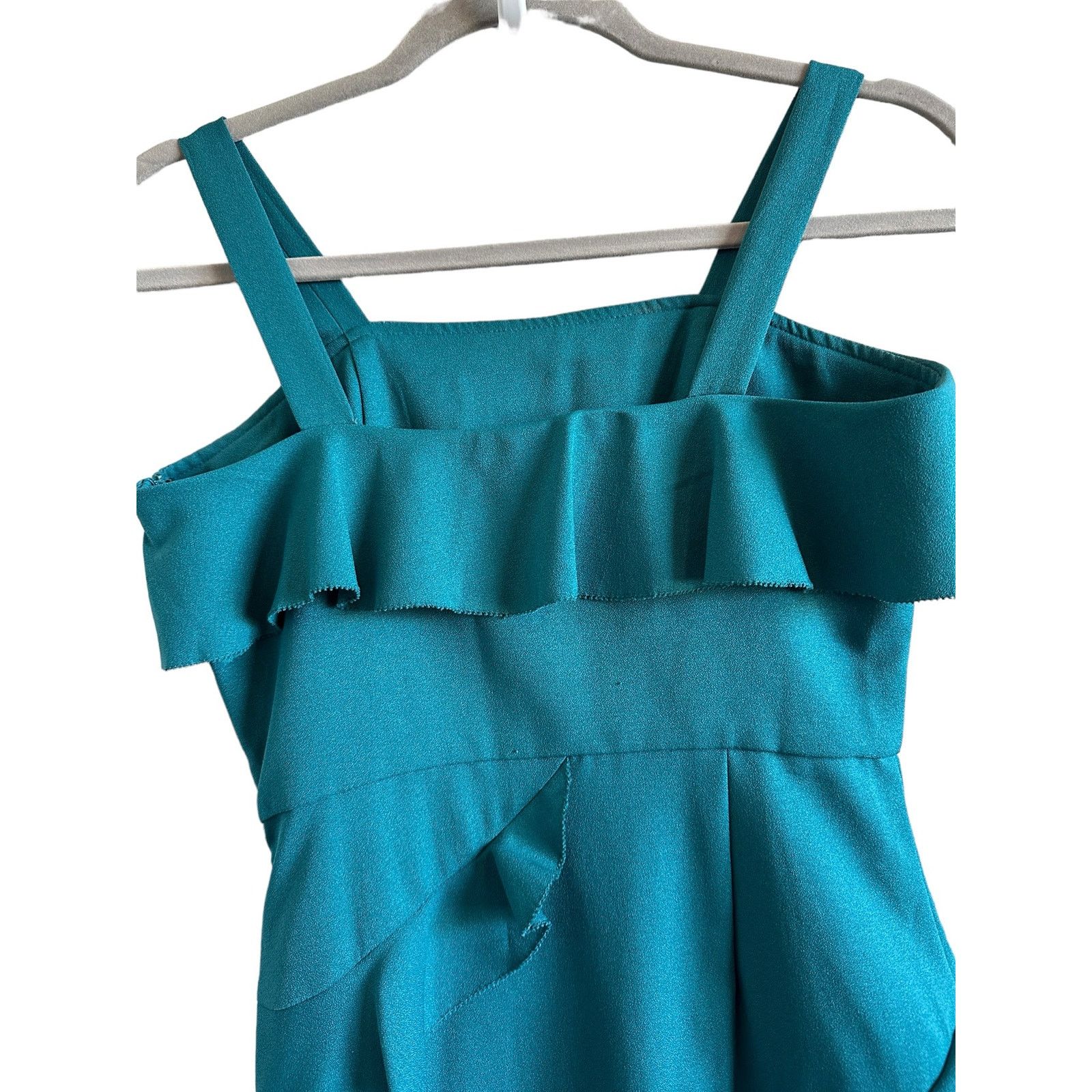 Other Morgan Claire Small Blue Sleeveless Ruffle Zip Up Mini Dress Size S / US 4 / IT 40 - 5 Thumbnail