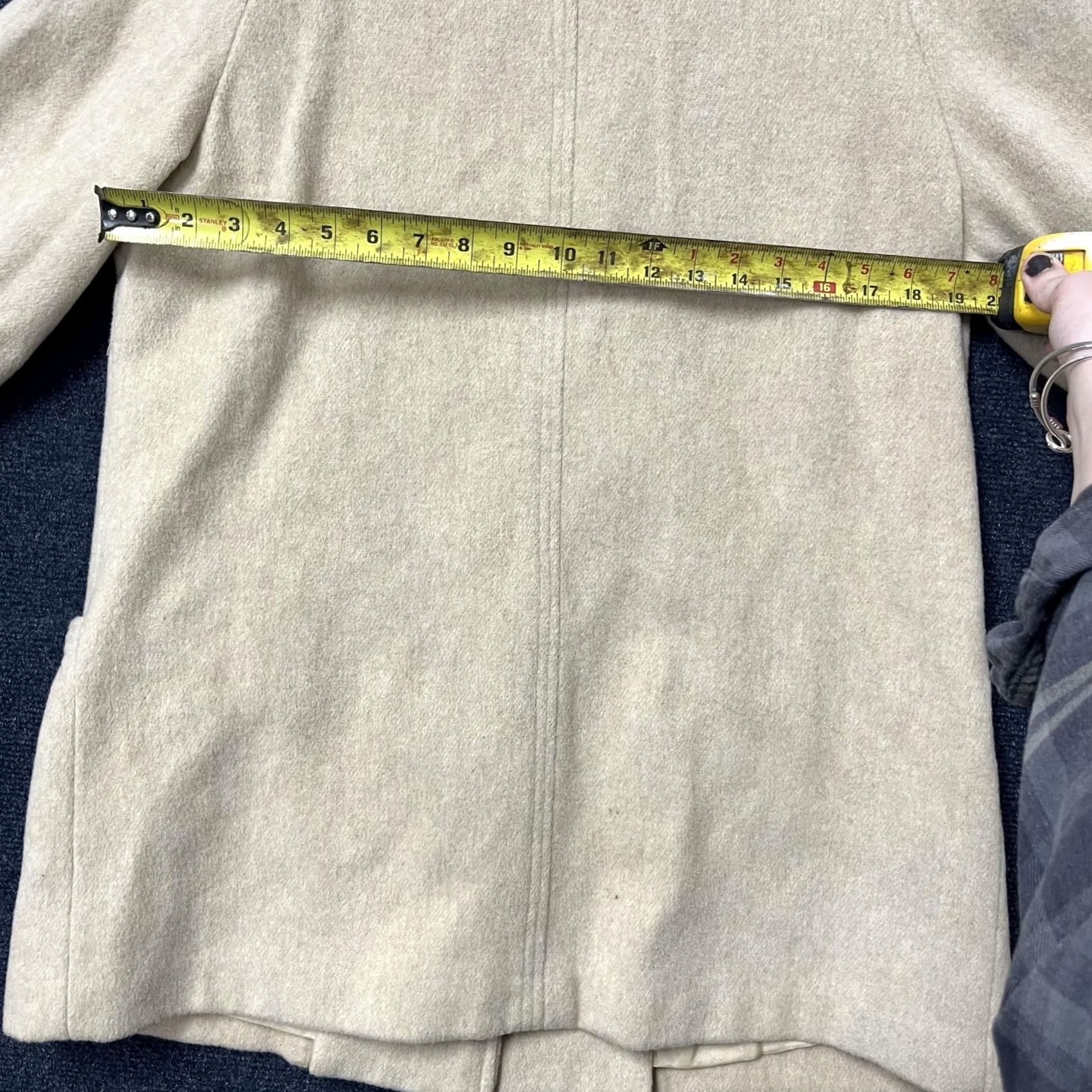 Vintage VINTAGE Herman Kay Coat Womens Petite White Wool Single Breasted Mid Length Overcoat Size S / US 4 / IT 40 - 3 Thumbnail