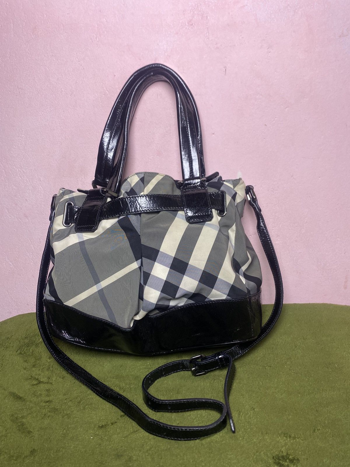 Burberry BURBERRY Bicolor Beat Check Nylon Two Way bag Size ONE SIZE - 2 Thumbnail