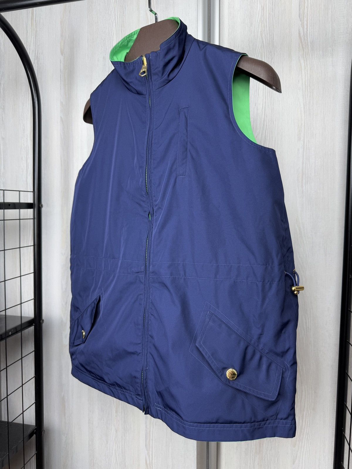 Lauren Ralph Lauren Lauren Ralph Lauren Blue & Green Reversible Zip Front Vest Size L / US 10 / IT 46 - 14 Thumbnail