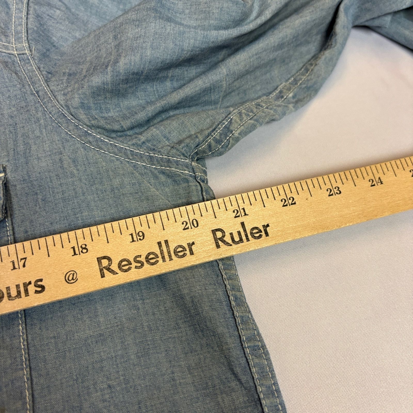Rogue Territory Rogue Territory Pearl Snap Chambray Western Shirt Medium Size US M / EU 48-50 / 2 - 5 Thumbnail