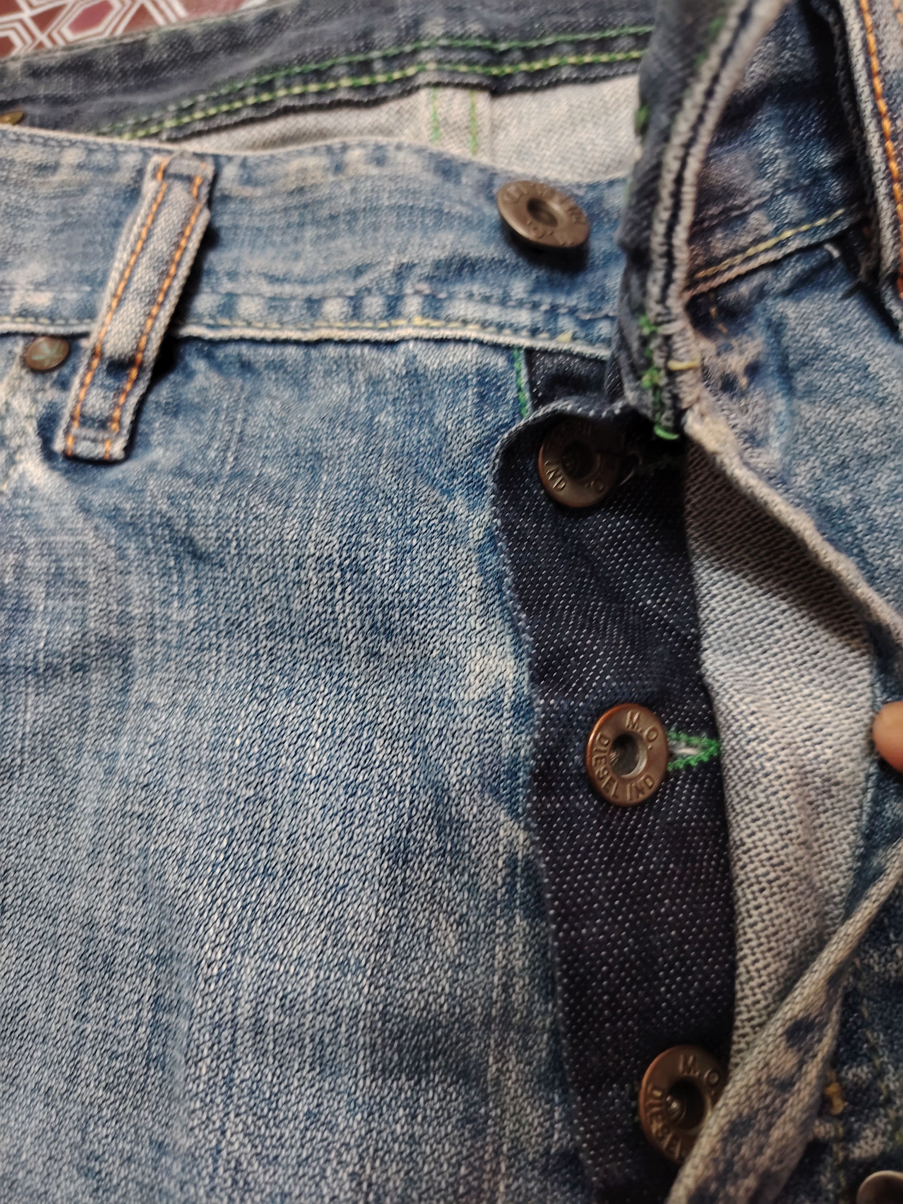 Who Decides War Vtg Diesel Industry Flared Distressed jeans Denim Size US 31 - 4 Thumbnail