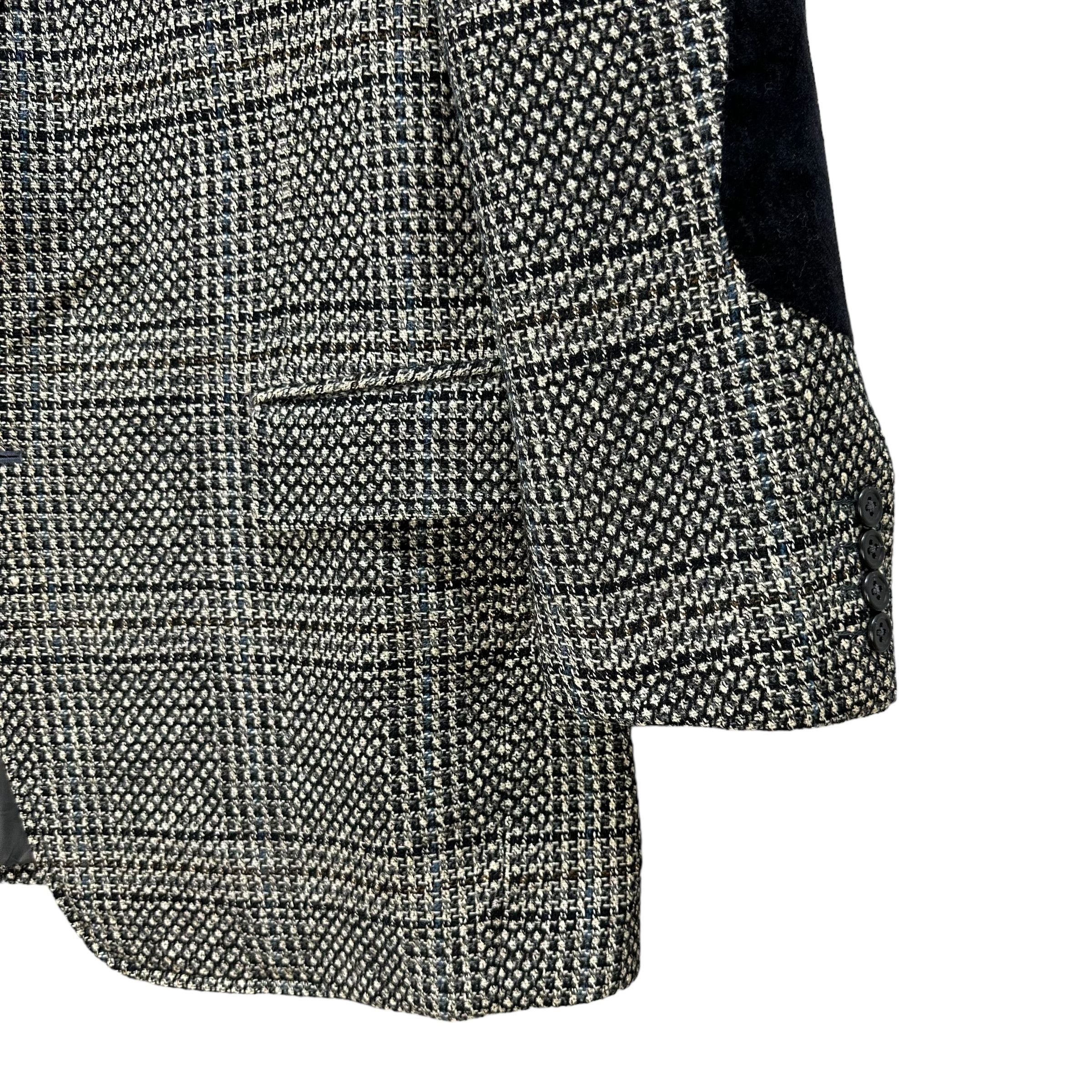 Burberry BURBERRYS Honeycomb Houndstooth Pattern Wool Blazer A43-0991 Size 44R - 5 Thumbnail