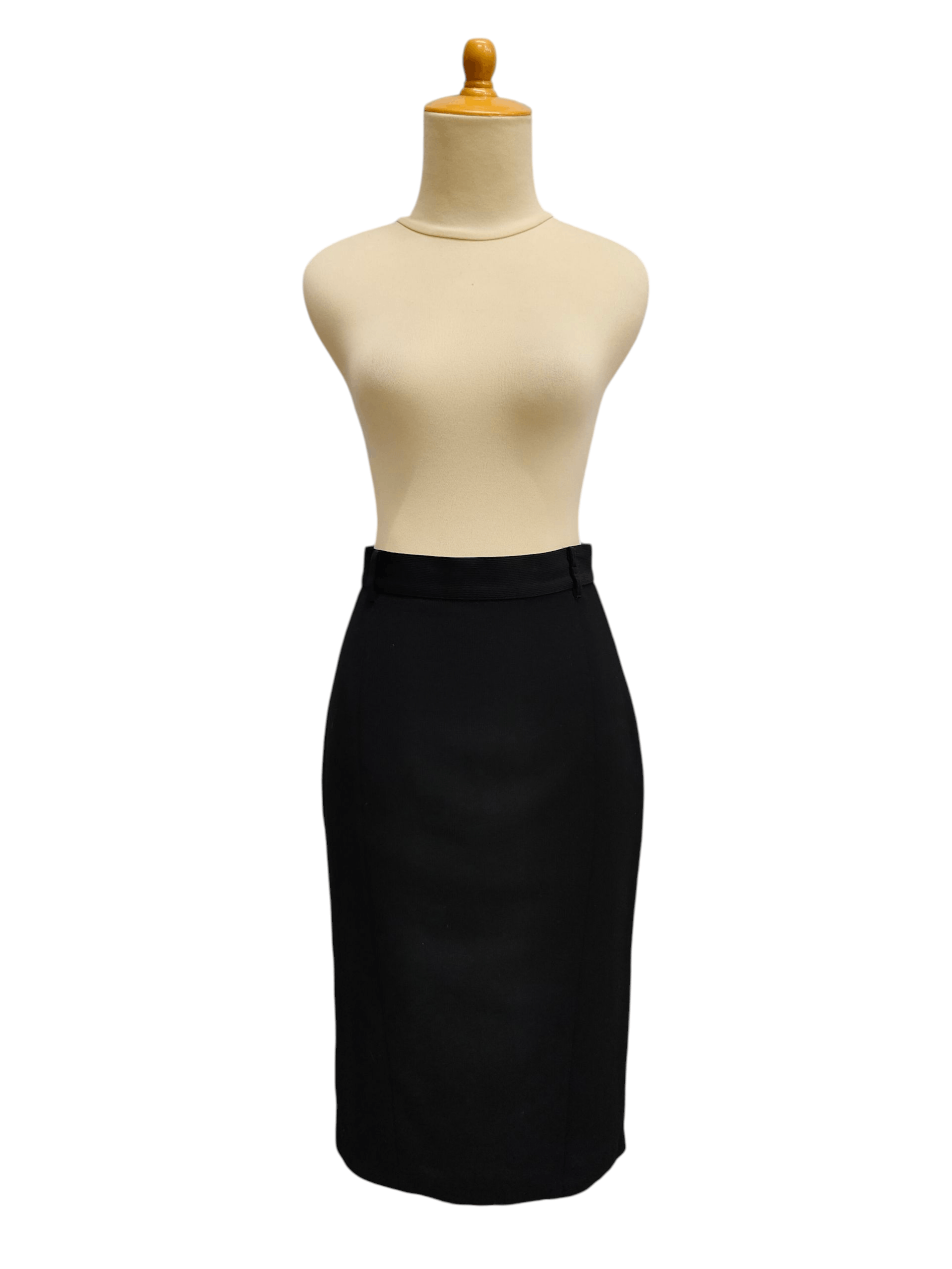 Byblos 💥 Byblos 🇮🇹 Wool Black Midi Skirt Size 28" / US 6 / IT 42 - 1 Thumbnail