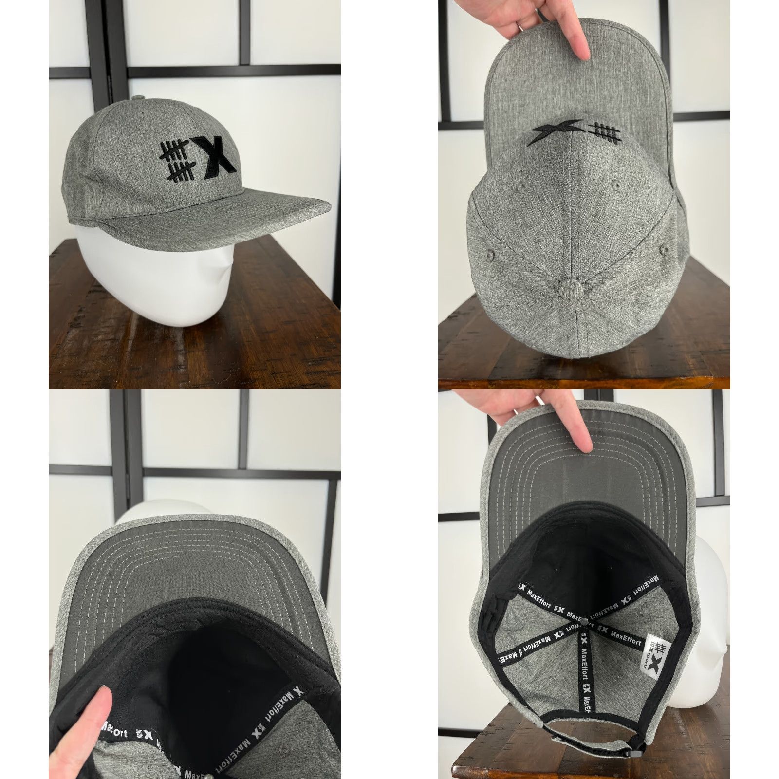 Vintage 10X Golf Hat Cap Adjustable Back Mens Gray Large 10X Sport Hat/Cap Golf Logo Accessories Men Size ONE SIZE - 8 Thumbnail