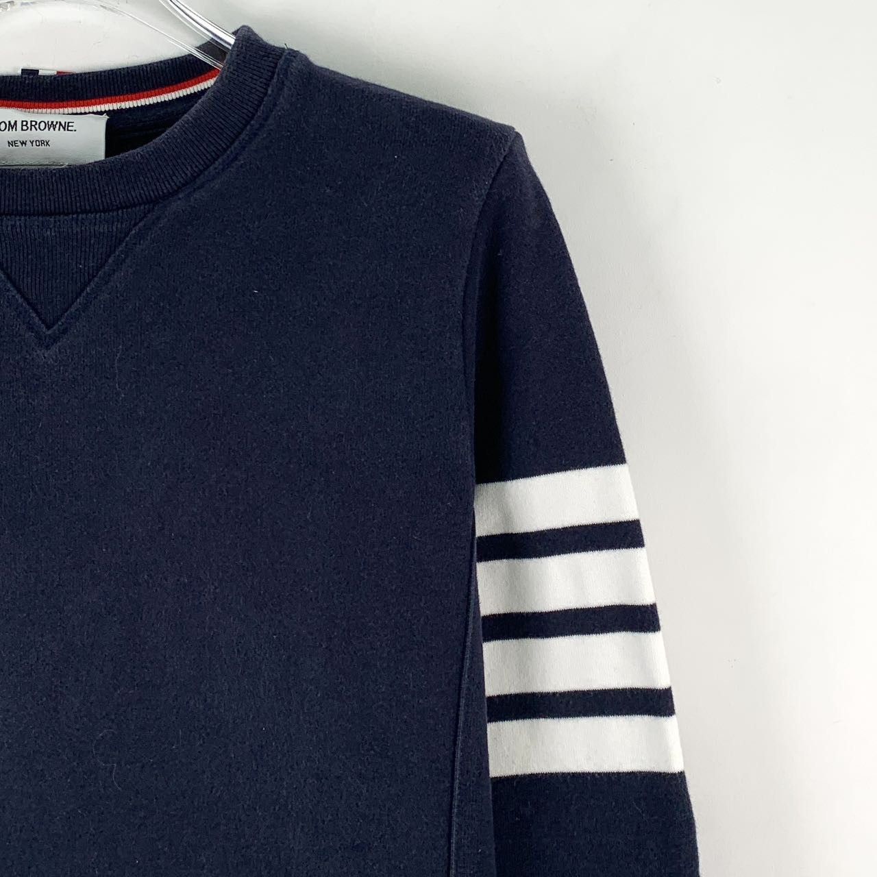 Thom Browne Thom Browne Navy Four-Bar Long Sleeve Sweatshirt K26WX Size US XS / EU 42 / 0 - 3 Thumbnail