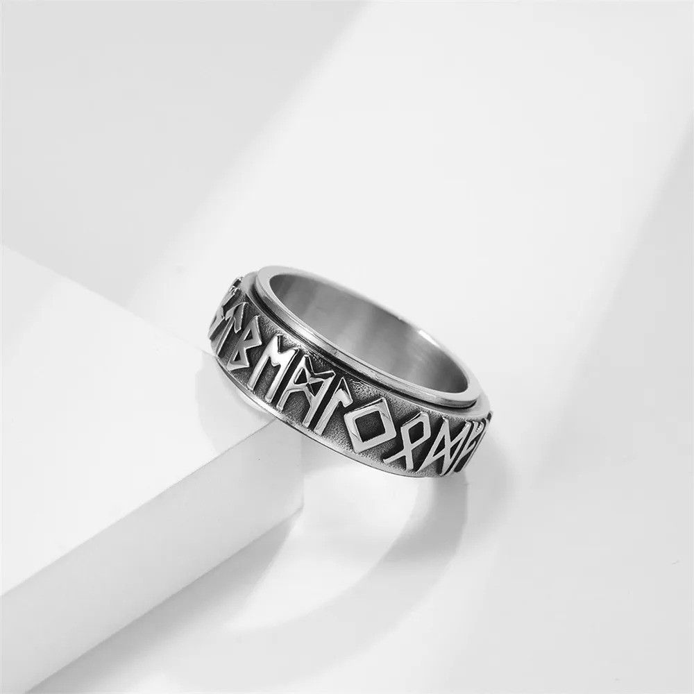 Other Norse Viking Runes Amulet Spinner Ring Streetwear Gift Size ONE SIZE - 1 Thumbnail