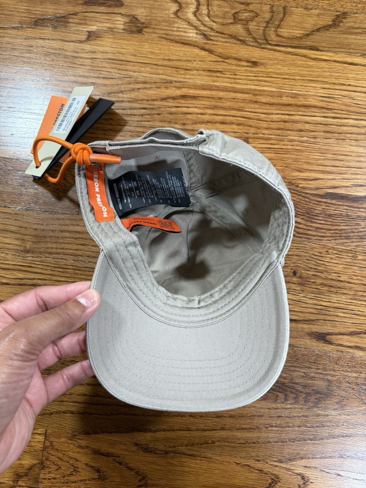 Heron Preston Heron Preston x Caterpillar Patch Baseball Cap Hat Beige Size ONE SIZE - 10 Thumbnail