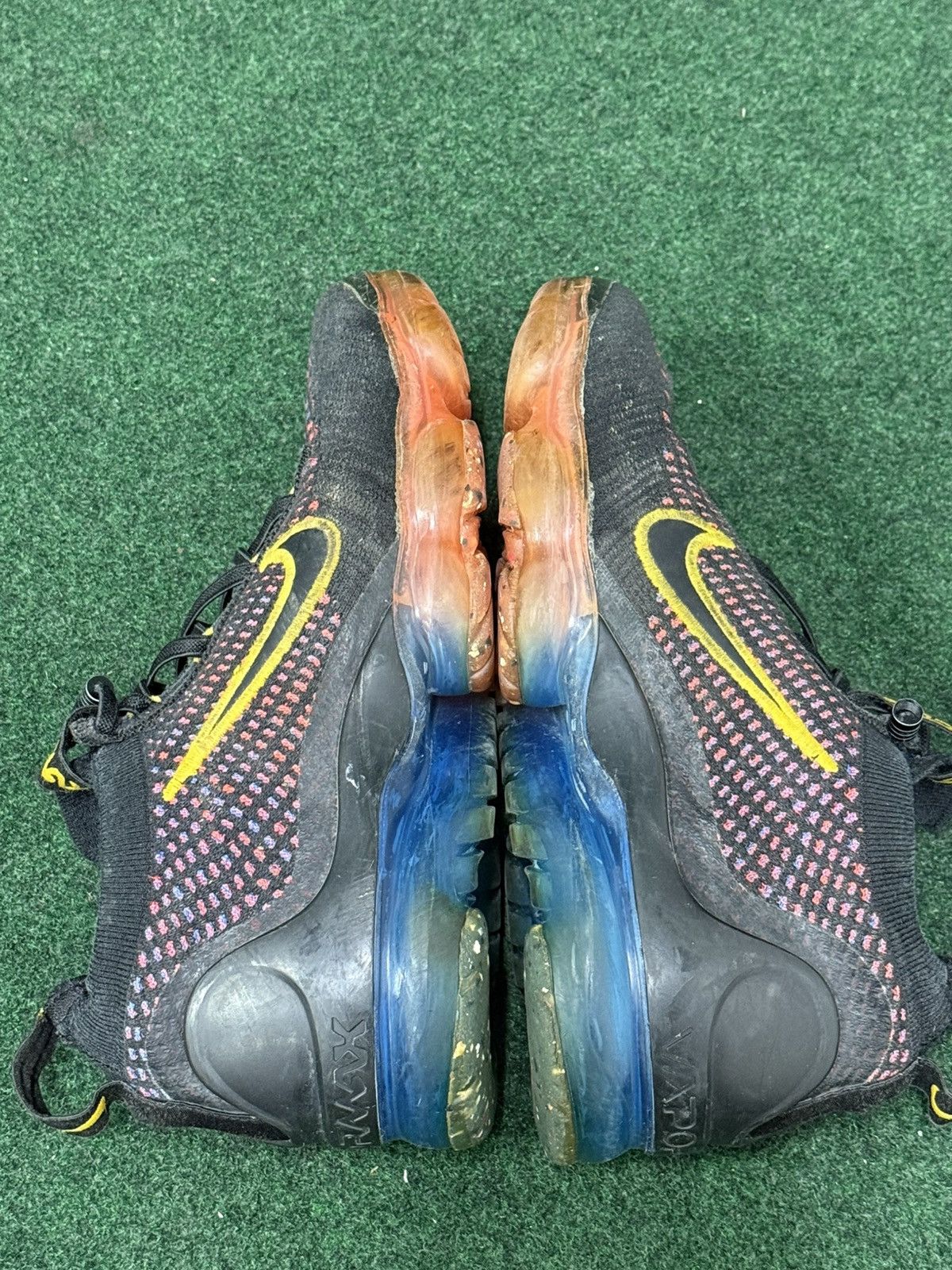Nike Nike Air VaporMax 2021 Flyknit Black Photo Blue Crimson Gold Size US 5.5 / EU 38 - 3 Thumbnail