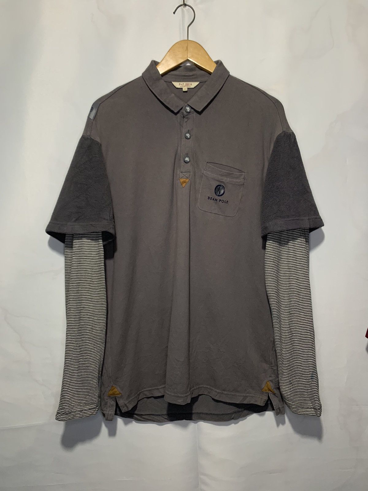 If Six Was Nine × Japanese Brand × Le Grande Bleu (L.G.B.) Y2k BeanPole double layer hybrid longsleeve polo shirt Size US L / EU 52-54 / 3 - 1 Thumbnail