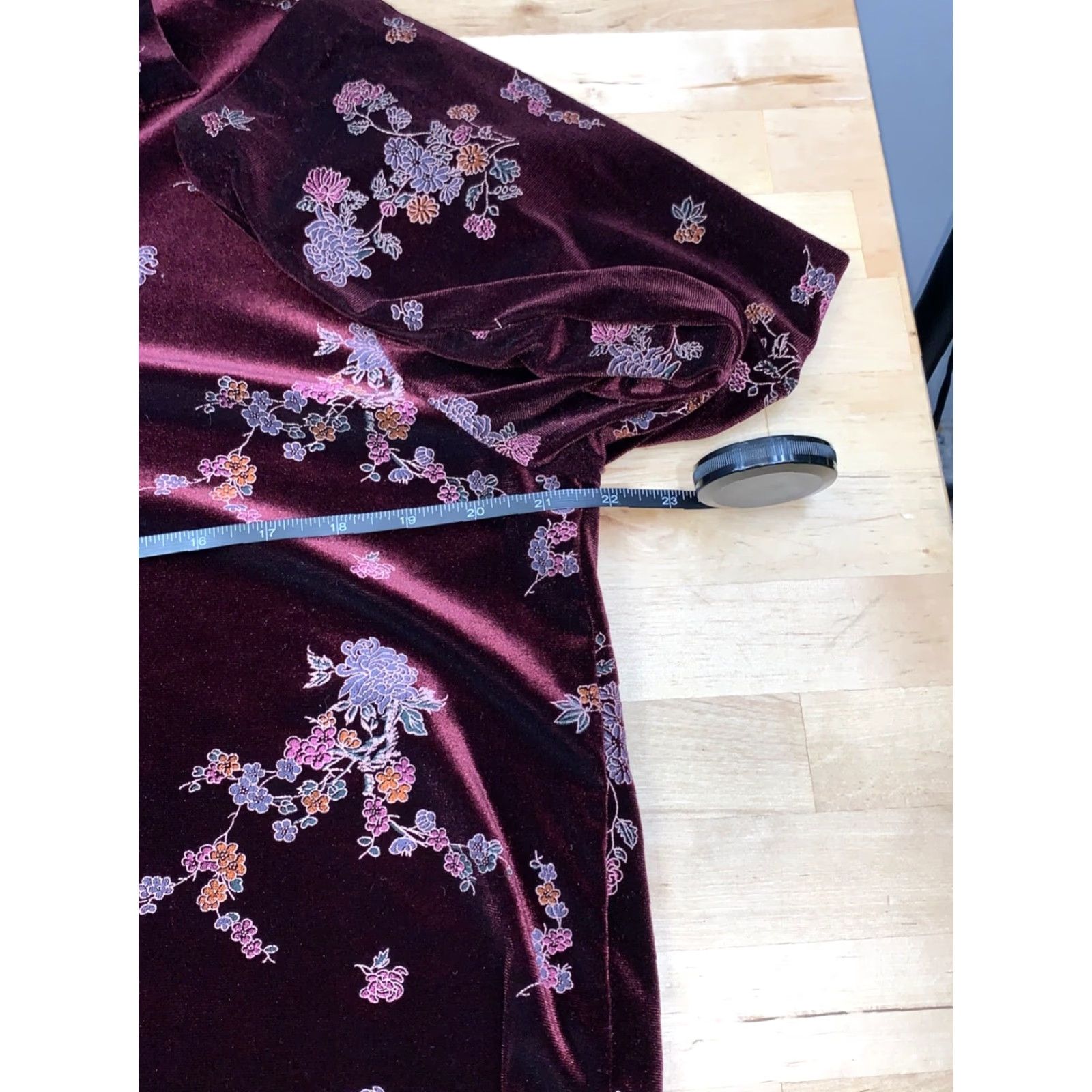 Vintage VINTAGE CLIO Womens Floral Button Up Long Sleeve Shirt Top Maroon L USA #5267 Size L / US 10 / IT 46 - 6 Thumbnail