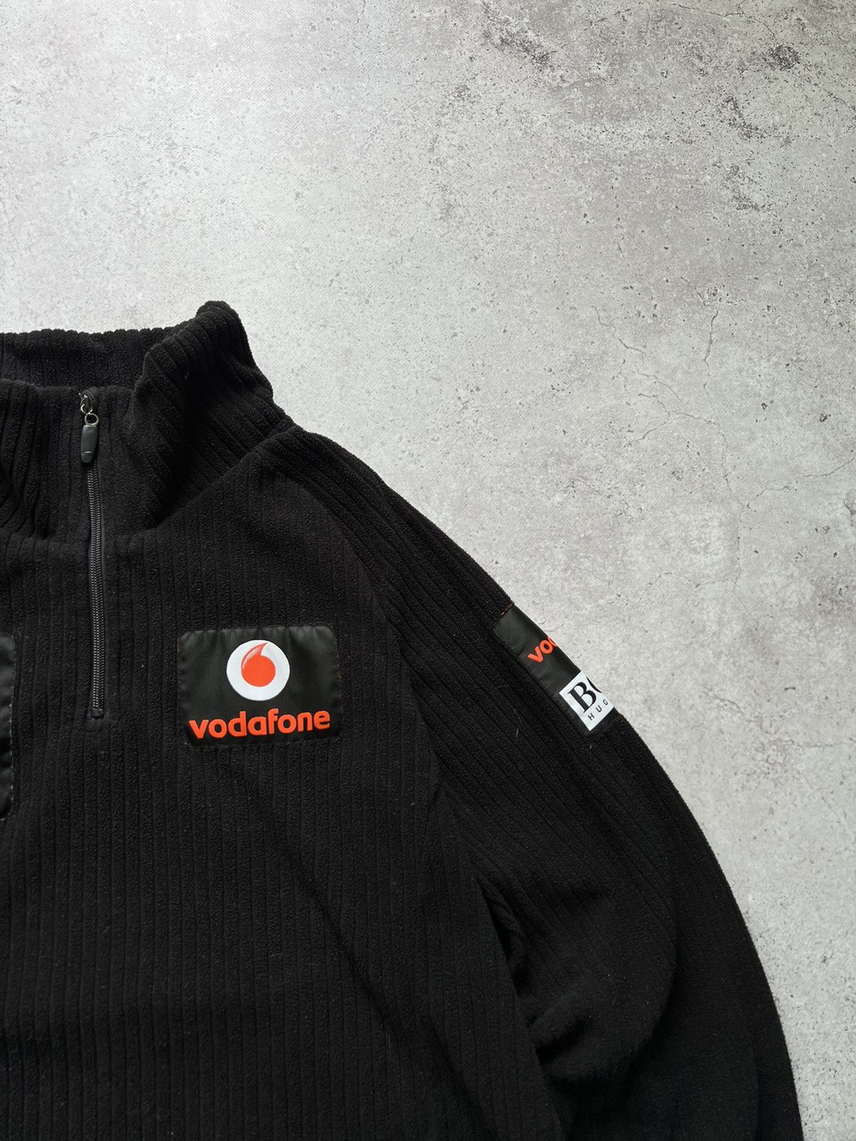 Mercedes-Benz × Vintage McLaren Mercedes Vodafone Fleece Zip Racing Sweater Size US XL / EU 56 / 4 - 4 Thumbnail