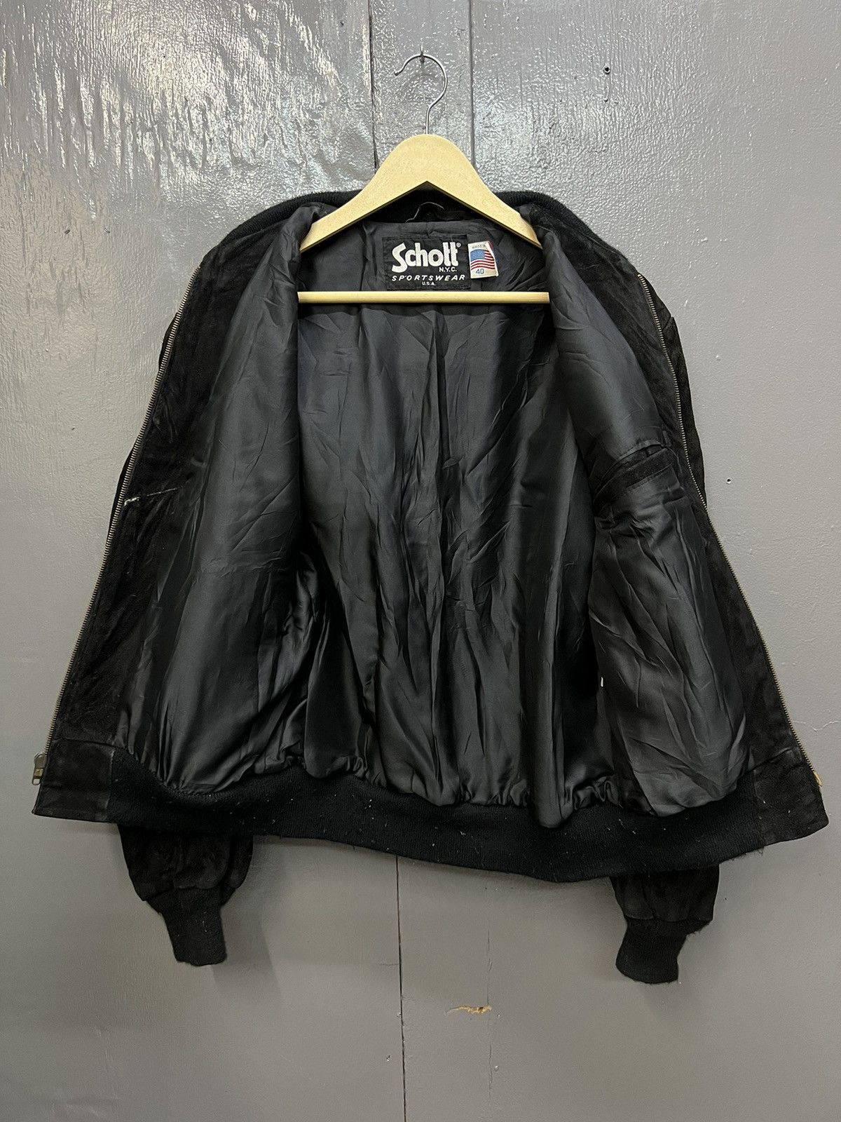 Schott VINTAGE SCHOTT SUEDE LEATHER JACKET Size US S / EU 44-46 / 1 - 5 Thumbnail