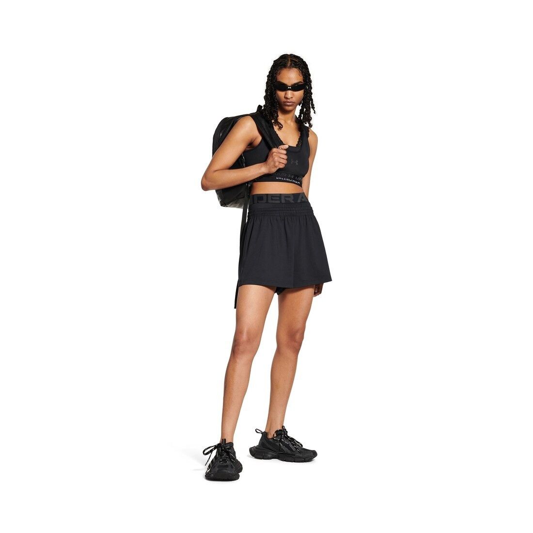 Balenciaga × Under Armour o1w1db10725 Under Armour® Running Shorts in Black Size 27" / US 4 / IT 40 - 2 Thumbnail
