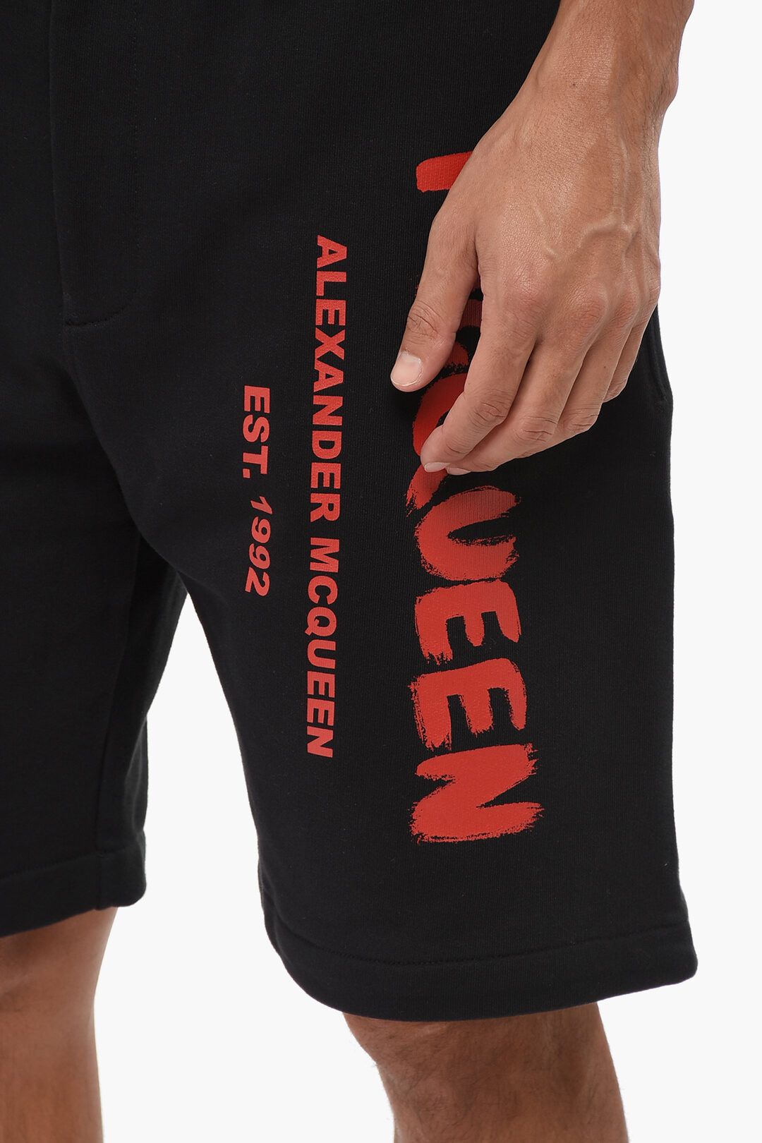 Alexander McQueen og1mm0925 Brushed Cotton Short in Black Size US 32 / EU 48 - 3 Thumbnail