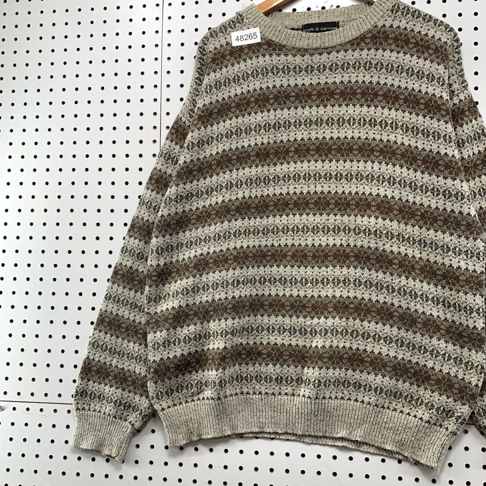 Croft & Barrow VINTAGE Croft & Barrow 3d Knit Sweater Mens XL Brown Striped Grandpa Dad USA Shirt Mens XL Brown Striped Pullover Knit Crew Neck Vintage Enthusiast Size US XL / EU 56 / 4 - 5 Thumbnail