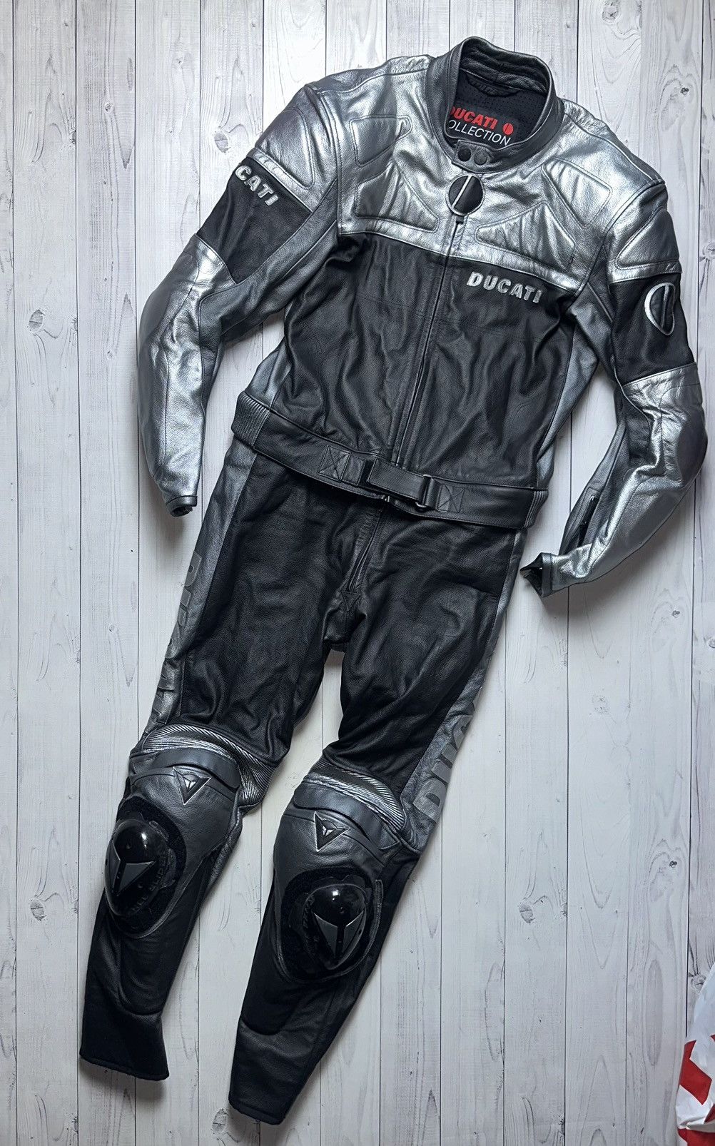 Ducati Vintage Dainesse X Ducati Moto tracksuit jacket leather L Size US 34 / EU 50 - 1 Thumbnail