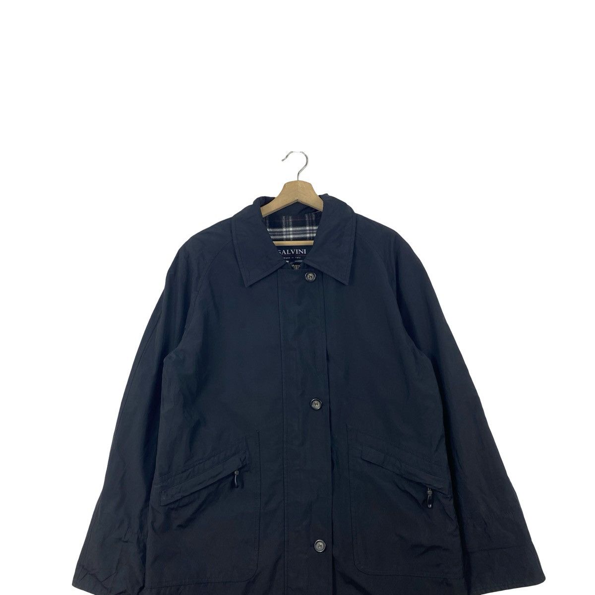 Vintage Vintage SALVINI Car Coat Jacket Minimalist Overcoat Size US L / EU 52-54 / 3 - 2 Thumbnail