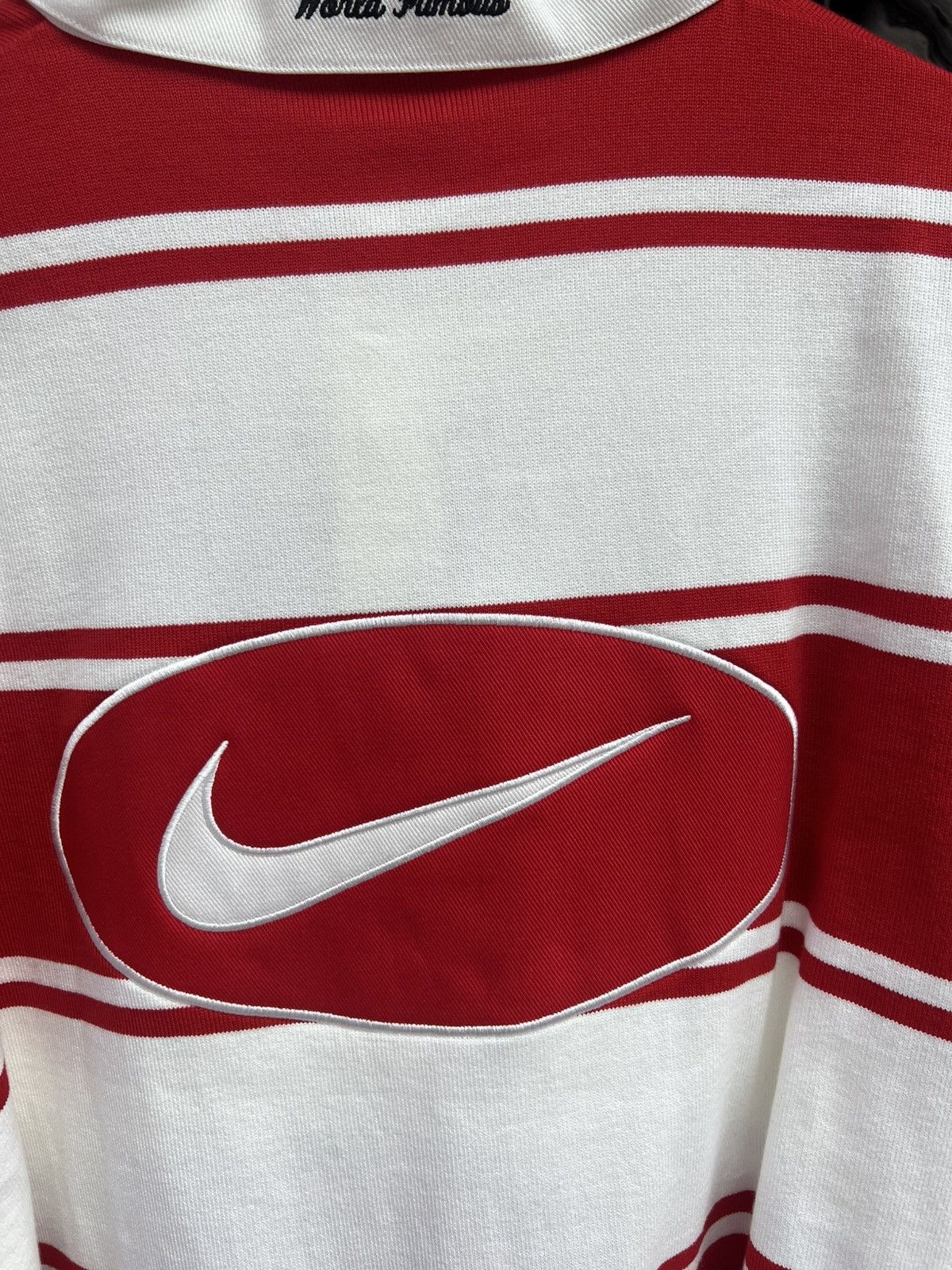 Nike Supreme x Nike Stripe Rugby Red Shirt Size US XL / EU 56 / 4 - 11 Thumbnail