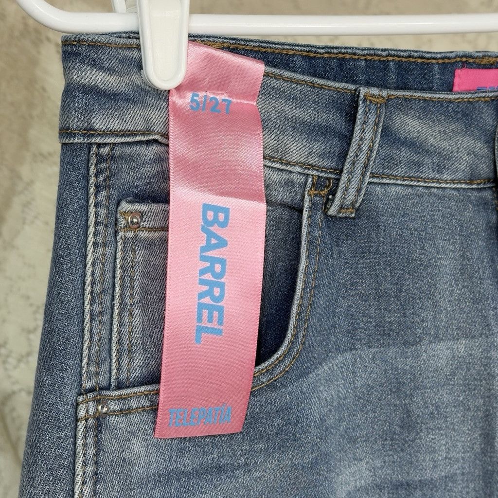 Other NWT Telepatia Wide Barrel Leg Jeans Sz 5/27 Y2K Low Rise Den Size 27" / US 4 / IT 40 - 9 Thumbnail