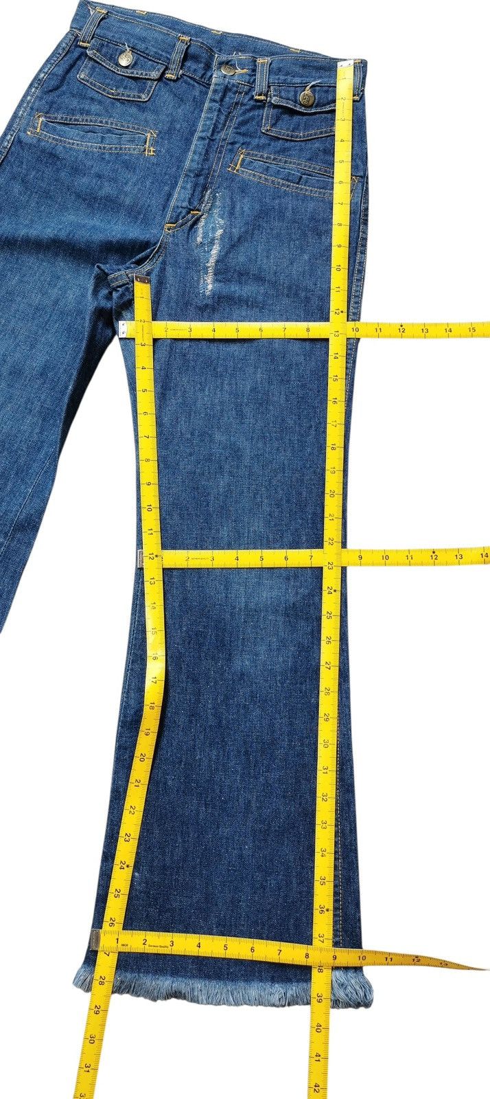 Lee 70s,80s Lee Vintage Bootcut Jeans Talon 42 Zipper Size 27" / US 4 / IT 40 - 13 Thumbnail