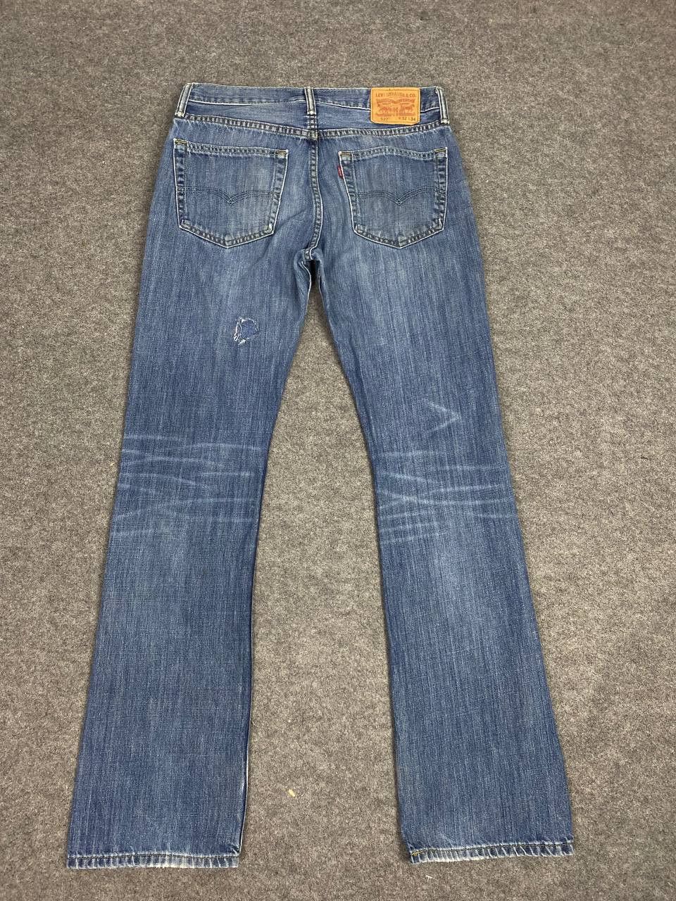Levi's levis 527 bootcut flare distressed reworked denim Size US 34 / EU 50 - 2 Thumbnail