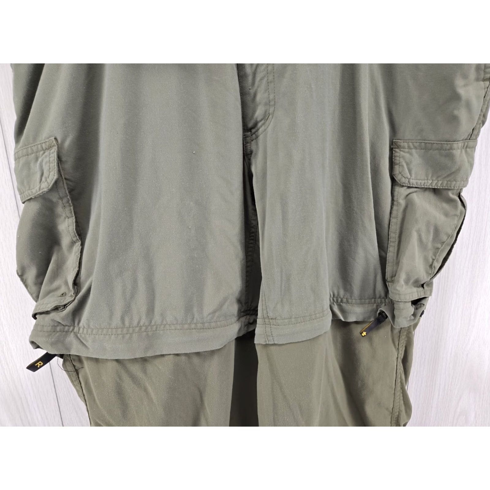 Vintage DISTRESSED Boy Scouts Switchback Pants Mens XL Green Nylon Zip Off Convertible BSA Mens XL 42x31 Pants Size US 36 / EU 52 - 4 Thumbnail