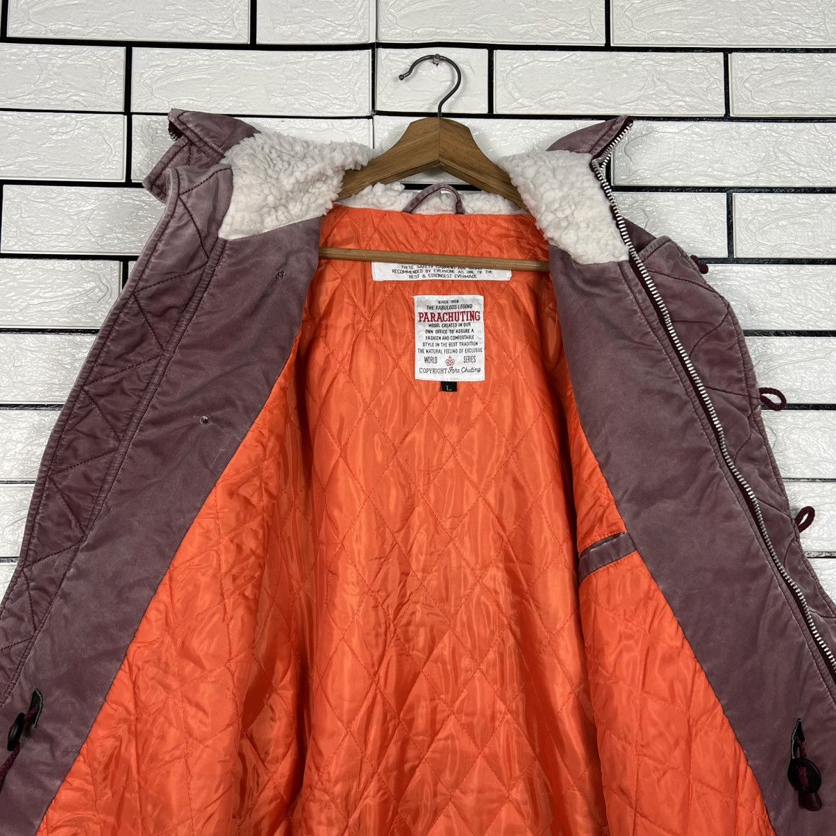 Vintage PARACHUTING Maroon Parka Fullzip Hooded Jacket #3963-C180 Size US L / EU 52-54 / 3 - 13 Thumbnail