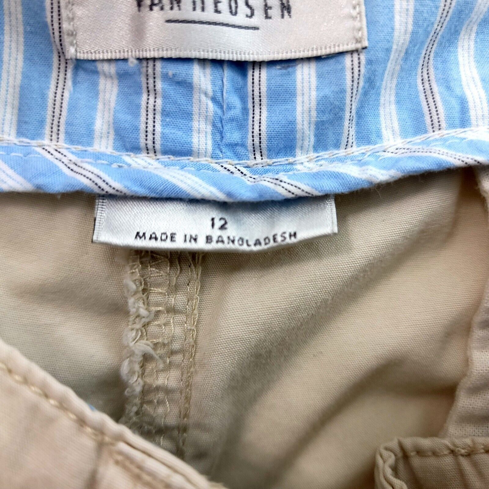 Van Heusen Van Heusen Cotton Cream Chino Shorts Size 12 High Rise 35" W Size US 35 - 5 Thumbnail