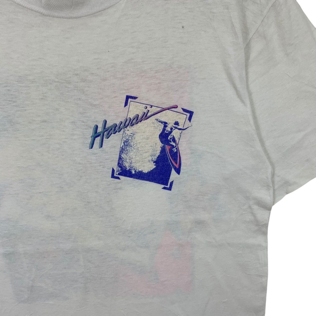 Vintage Vintage 80’ SUNSTROKES HAWAII SURF Artwork Tee Shirt Top Size US S / EU 44-46 / 1 - 4 Thumbnail