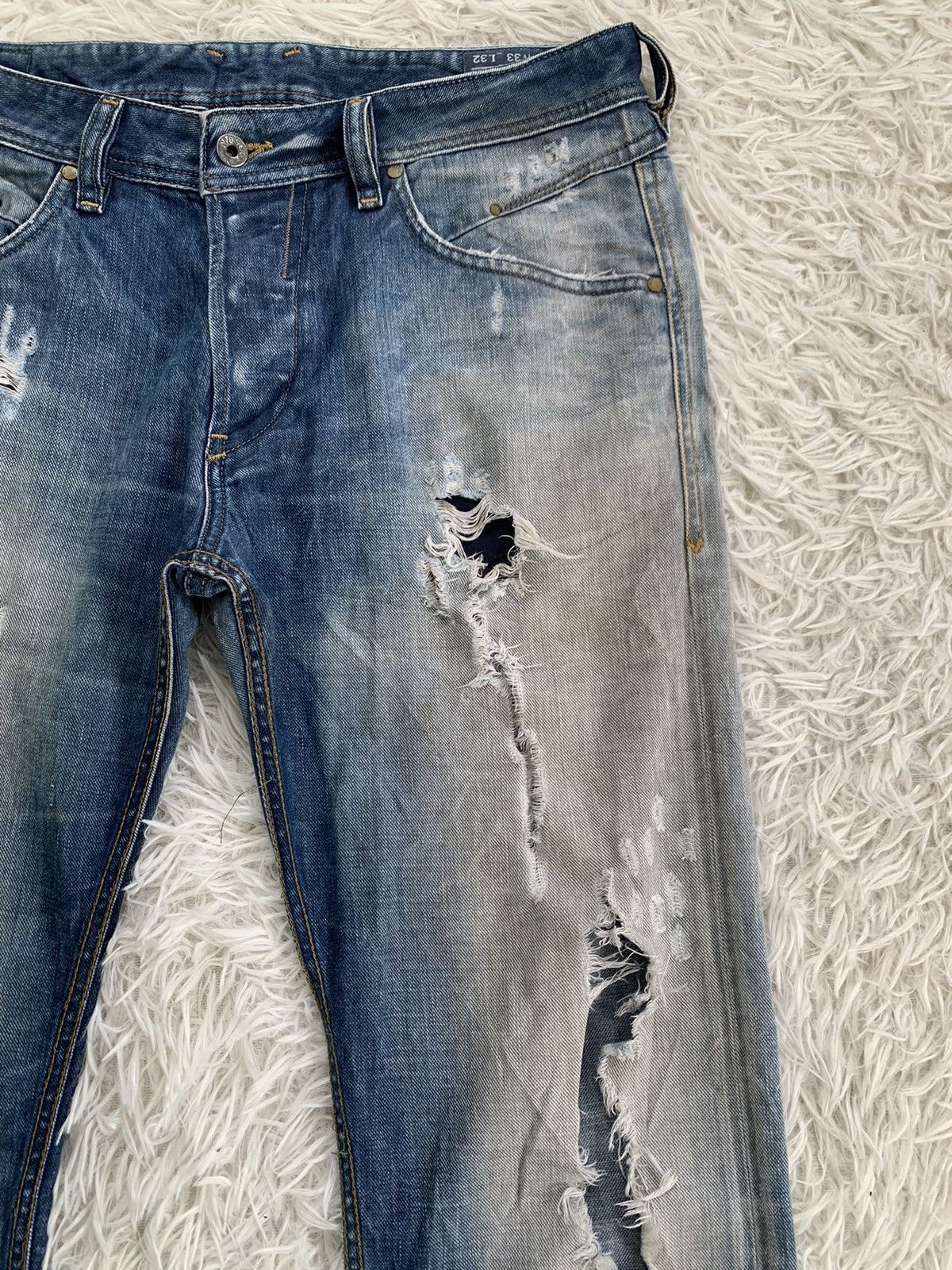 Diesel Distress Diesel Blue Eyecons 2014/1 Edition Denim Pant Size US 35 - 4 Thumbnail