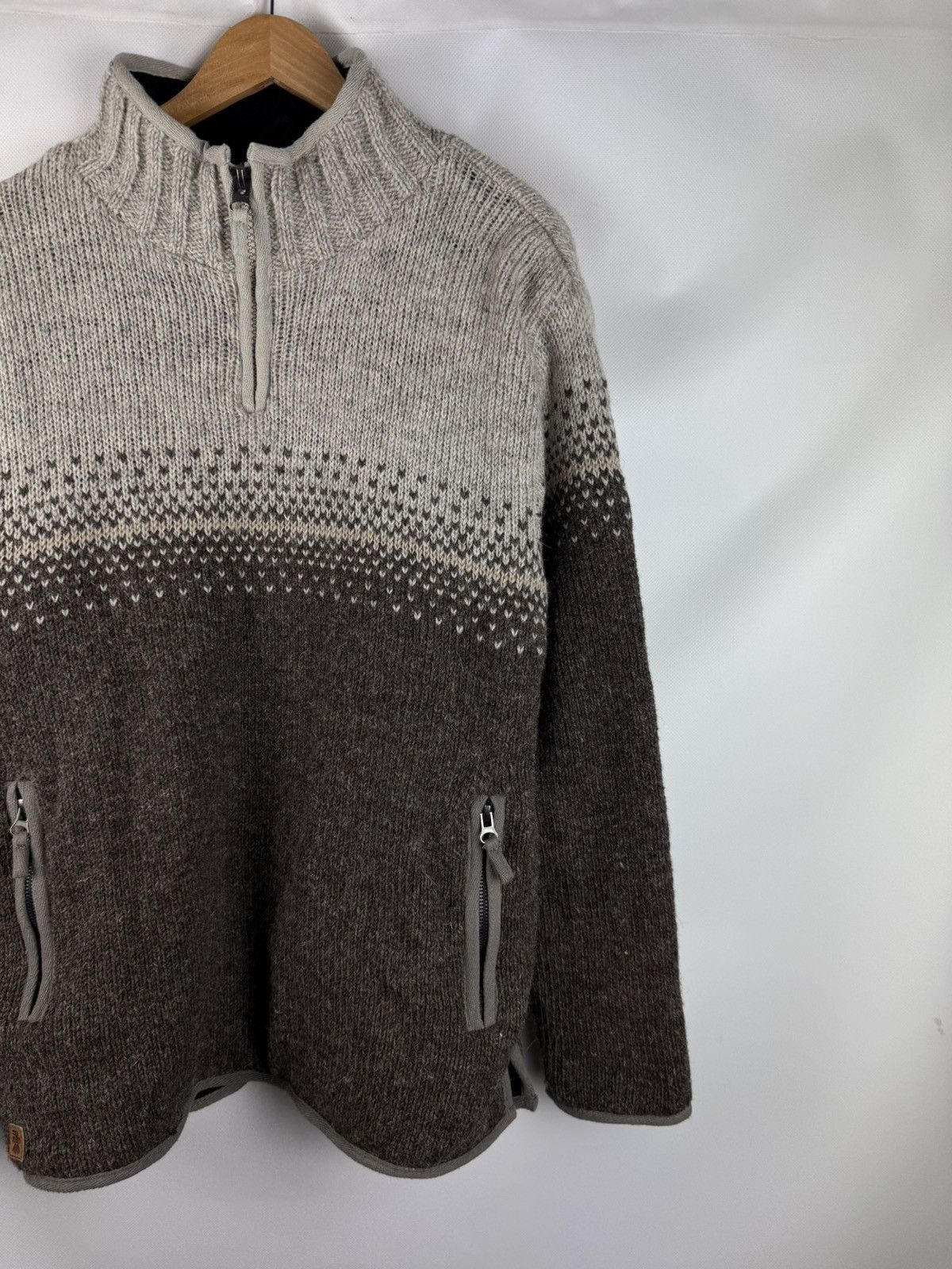 Other Pachamama 1/4 Zip Heavy Hand Knitted Wool Sweater Pullover Size US M / EU 48-50 / 2 - 3 Thumbnail