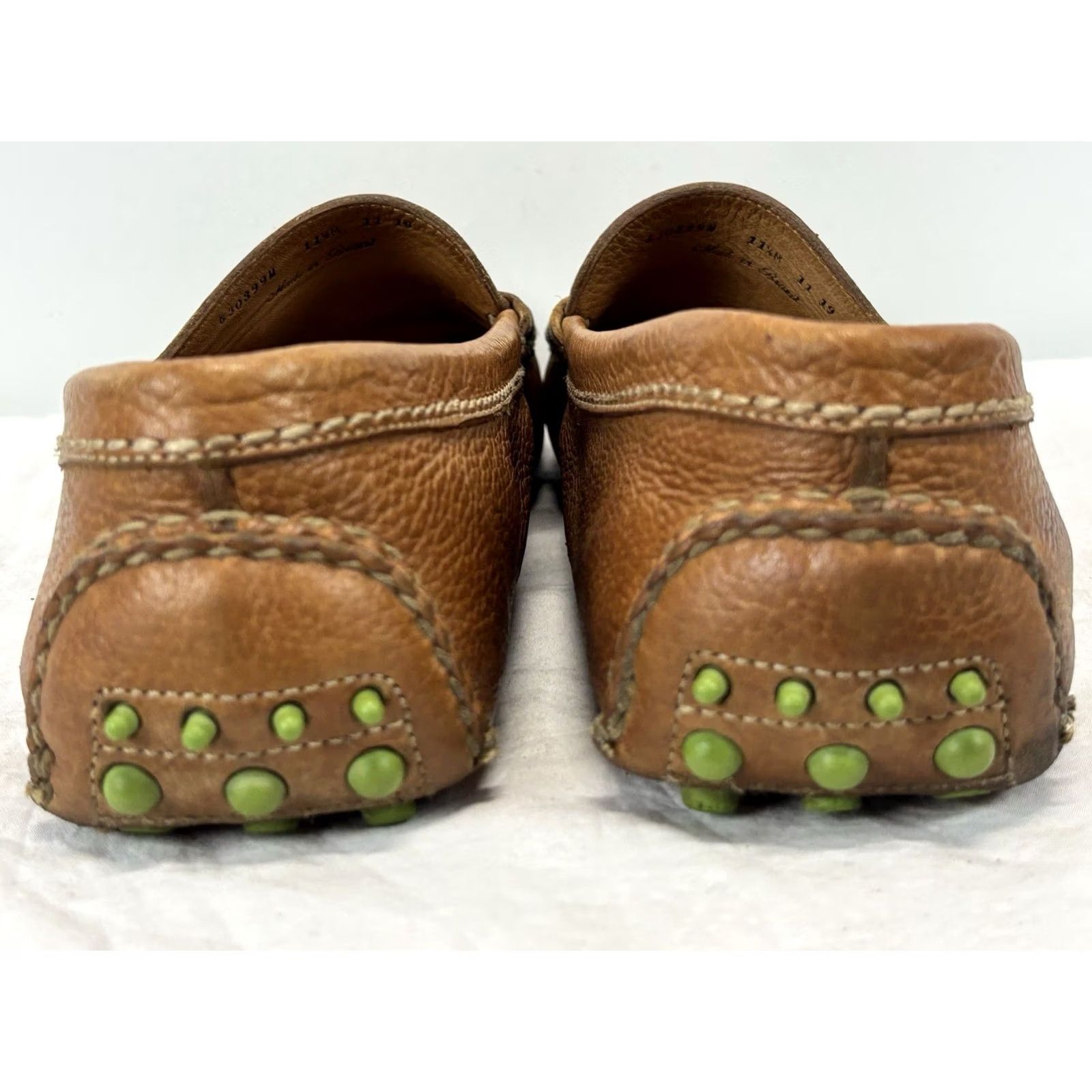 Penn Martin Dingman M 11.5 M Monte Carlo Penny Loafers Brown Leather Driving Moccasin Slips On Size US 12 / IT 42 - 4 Thumbnail