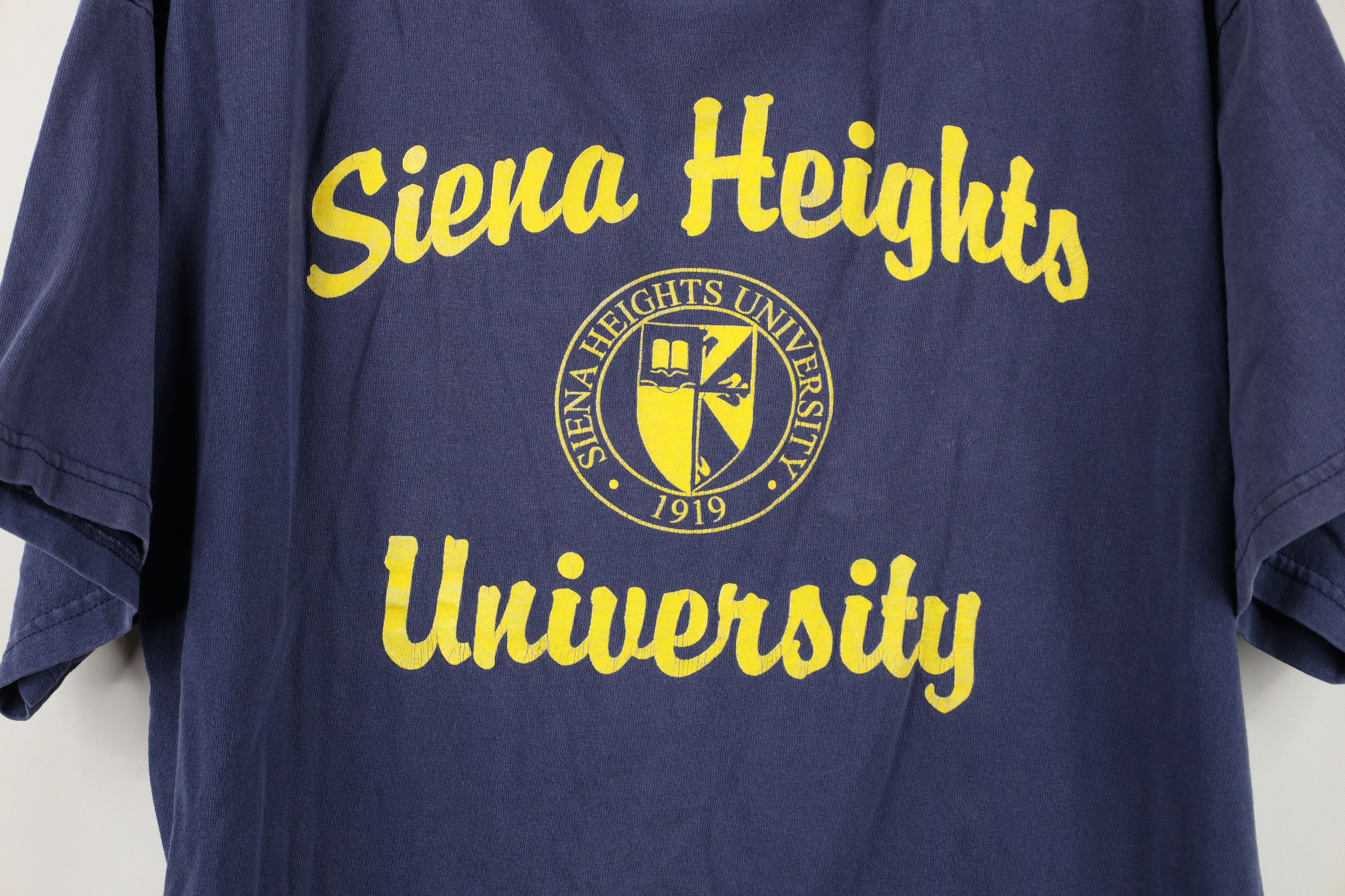 Vintage Vintage 90s Spell Out Siena Heights University T-Shirt Size US L / EU 52-54 / 3 - 4 Thumbnail