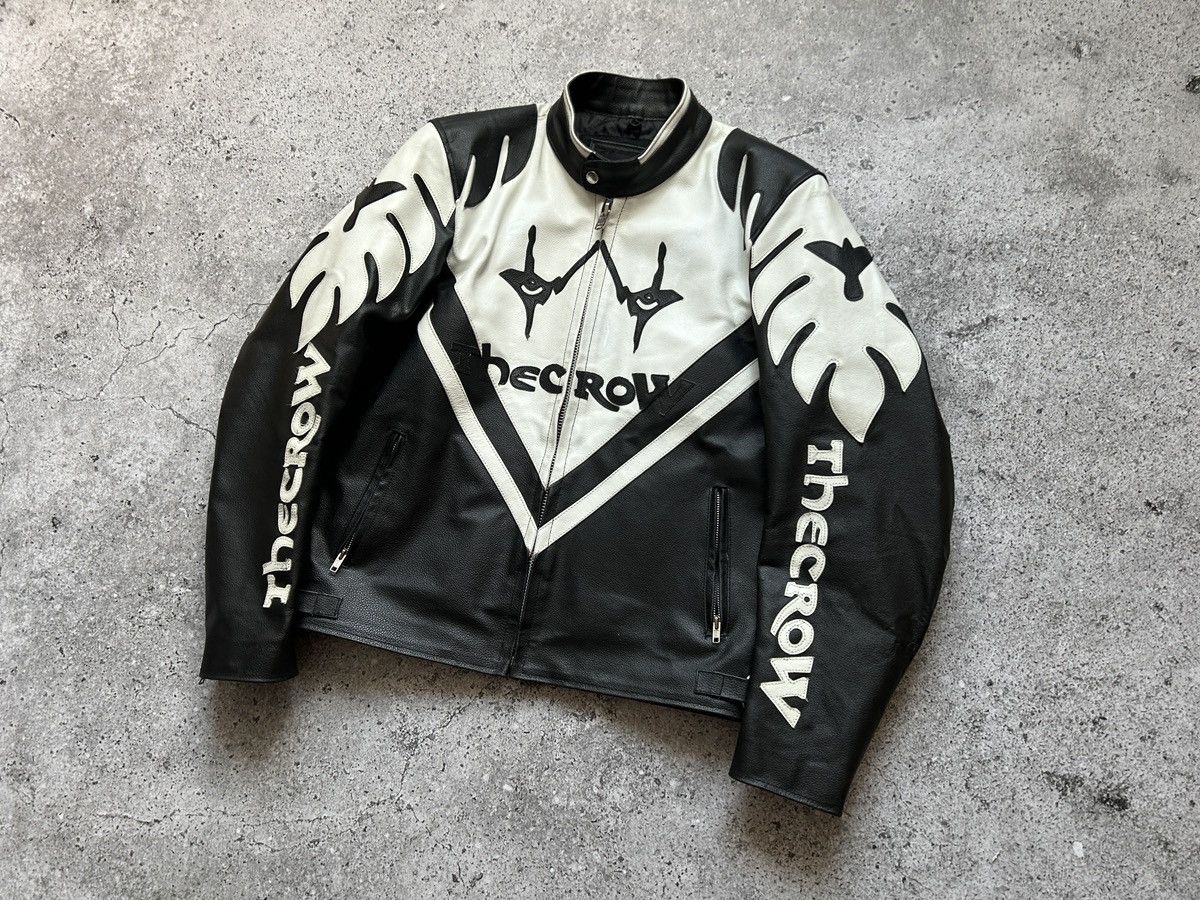 レザージャケット・コート AVANDRESS Raven Art Leather Long Jacket BLACK X WHITE 어반드레스(AVANDRESS) Raven Art Leather Long Jacket BLACK X