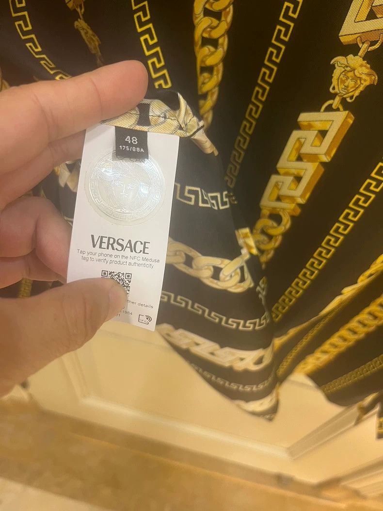 Versace Versace Classic black gold zip chain print mulberry silk s Size US M / EU 48-50 / 2 - 5 Thumbnail