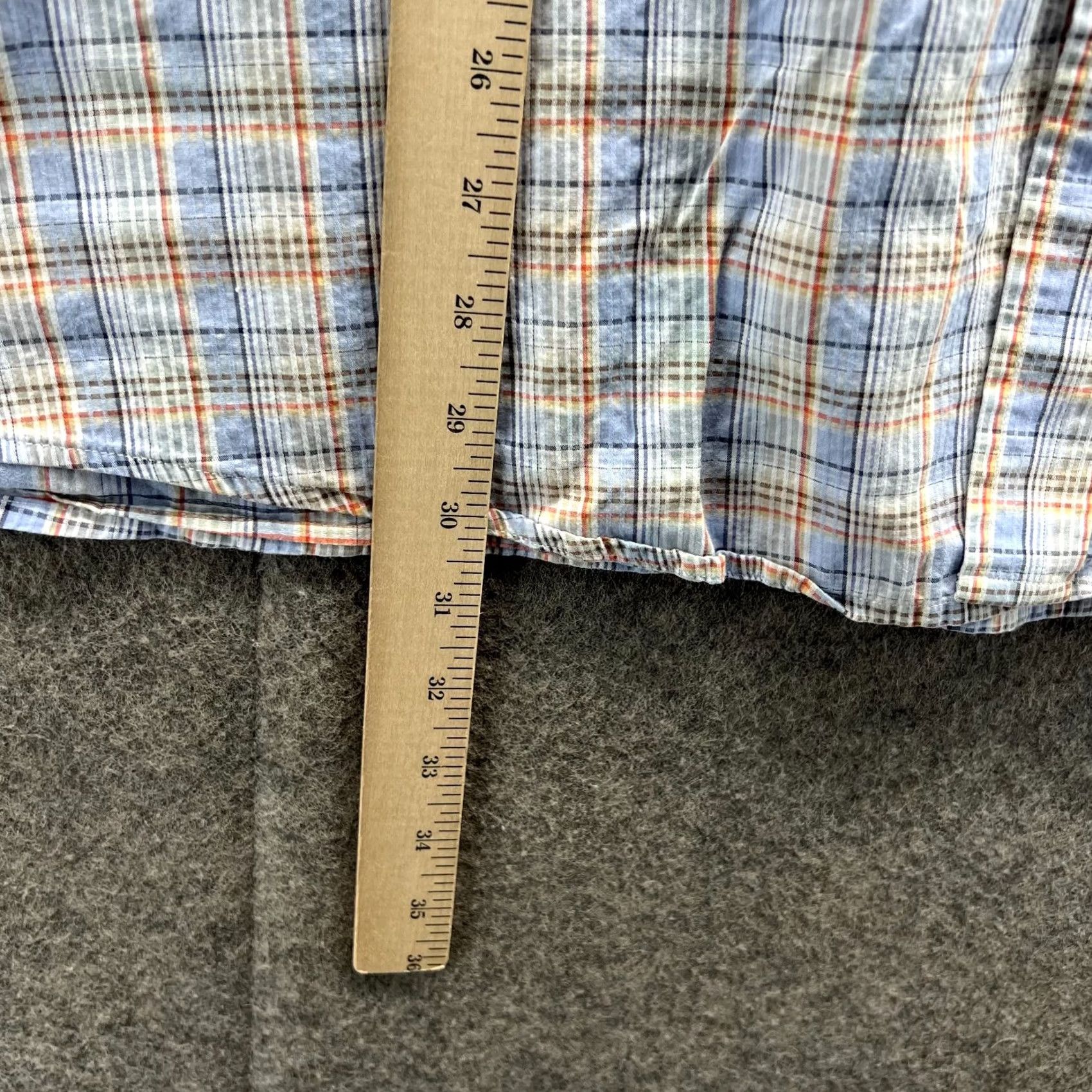 Orvis Orvis Shirt Mens XL Blue Button Down Active Fit Dress Plaid Classic Pocket Size 46R - 5 Thumbnail