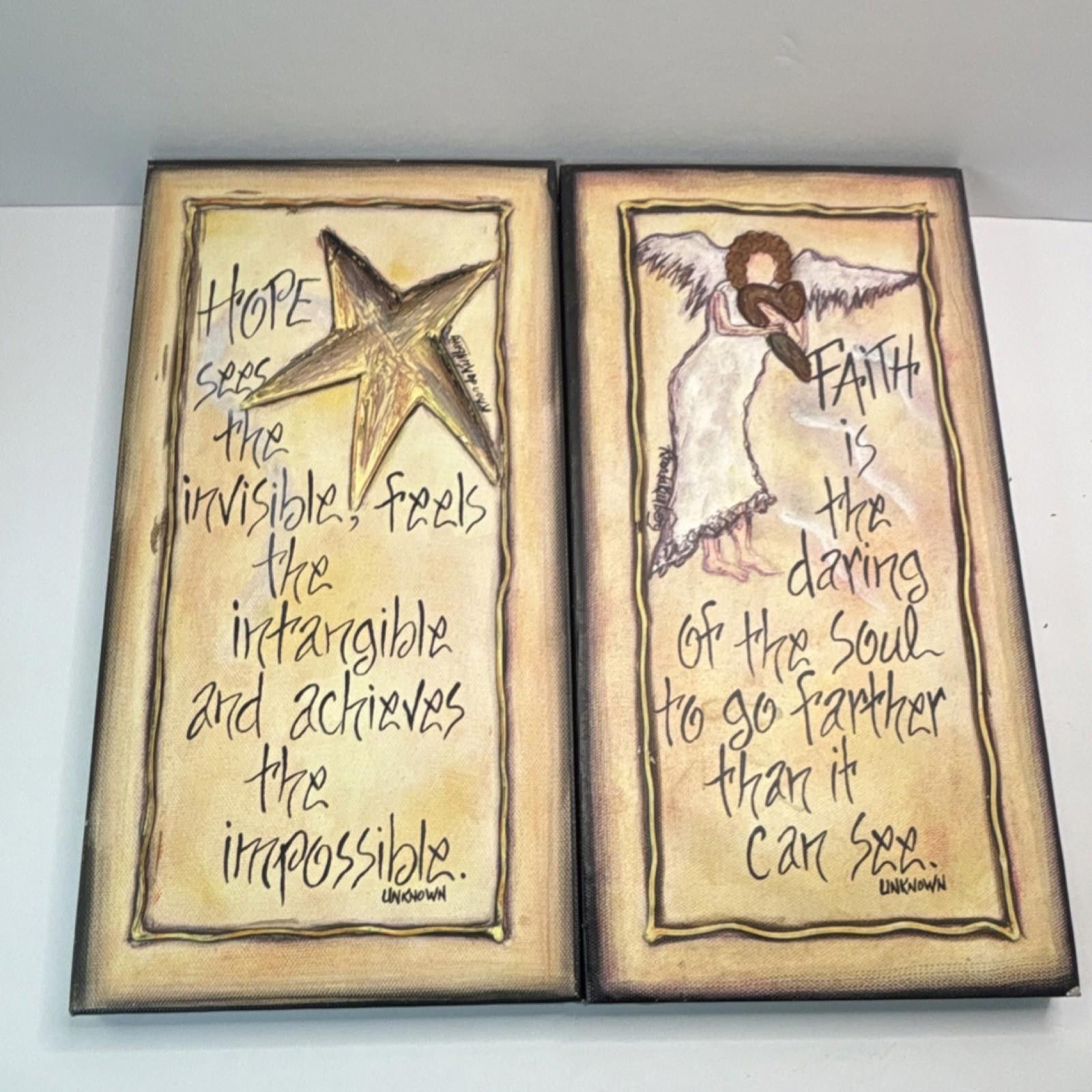 Other Inspirational Art Drawings Set of 2 - Hope Faith Angel Star Size ONE SIZE - 1 Thumbnail