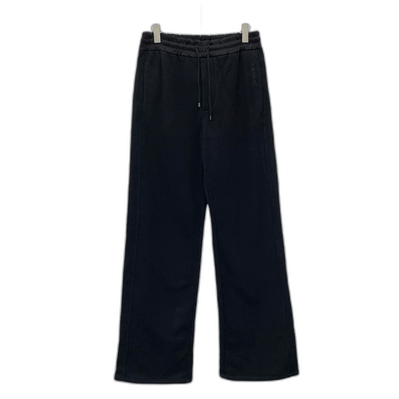 Saint Laurent Paris Saint Laurent Black Cotton Casual Pants-2506 Size 22" - 1 Thumbnail