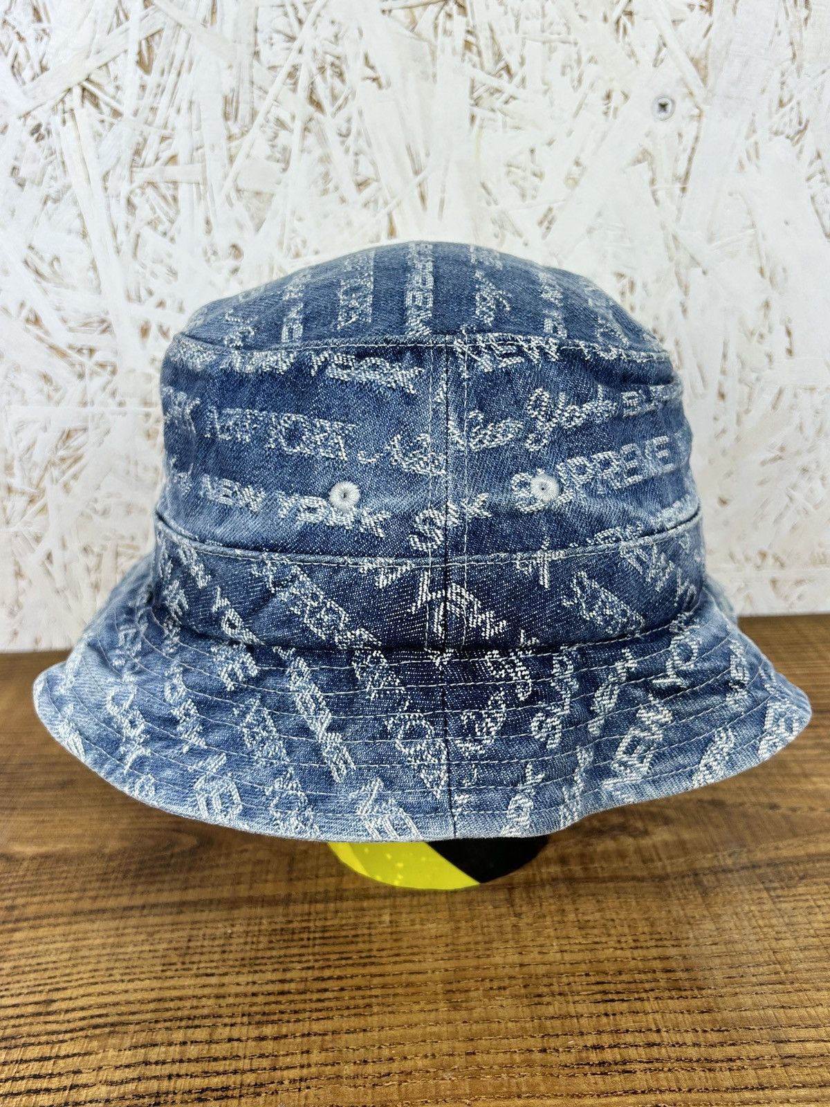Supreme Supreme Jacquard Multi Type Denim Crusher Bucket Hat FW22 Size ONE SIZE - 6 Thumbnail