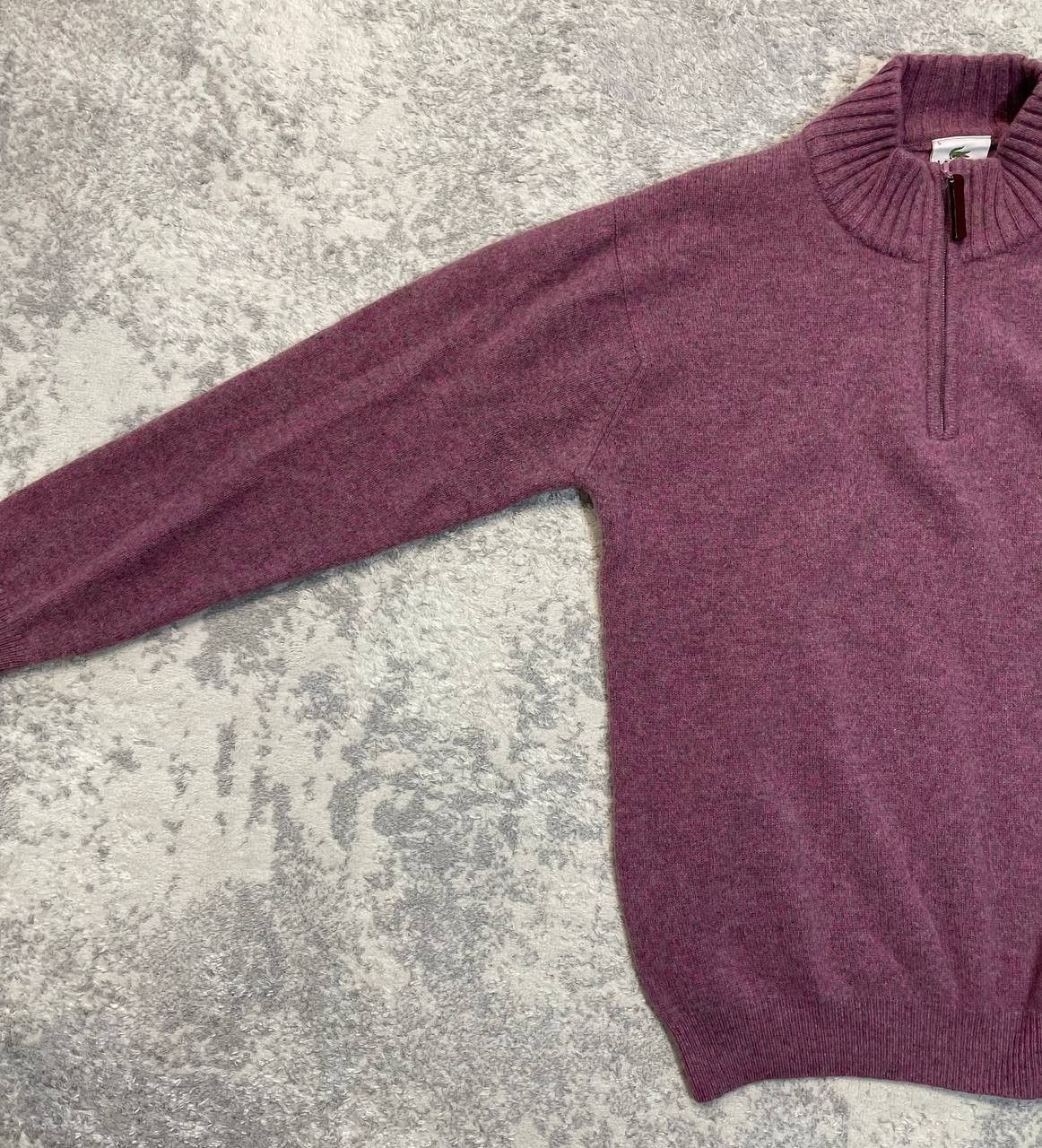 Lacoste Vintage Lacoste Wool Half Zip Sweater Burgundy Size 5 (L) Size US L / EU 52-54 / 3 - 5 Thumbnail