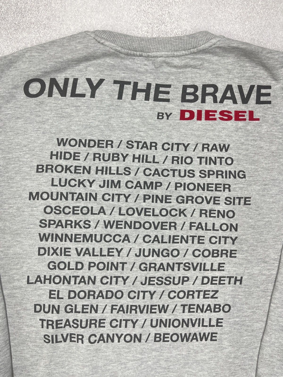 Diesel Mens Diesel Only The Brave Sweatshirt Grey Big Logo Size M/L Size US M / EU 48-50 / 2 - 7 Thumbnail